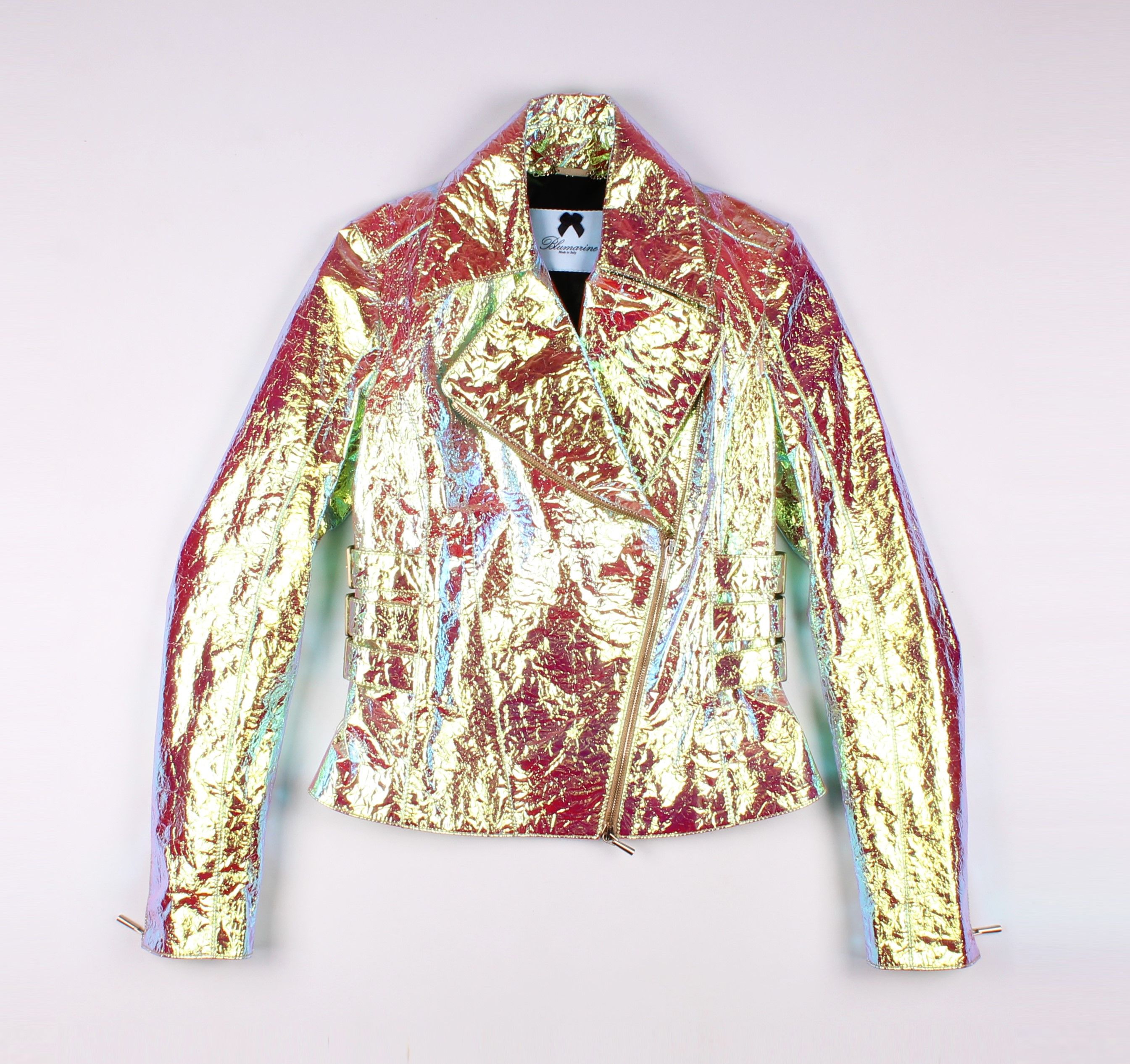 Blumarine Rare Blumarine FW 2012 Sparkle Runway Biker Jacket Size XS / US 0-2 / IT 36-38 - 1 Thumbnail
