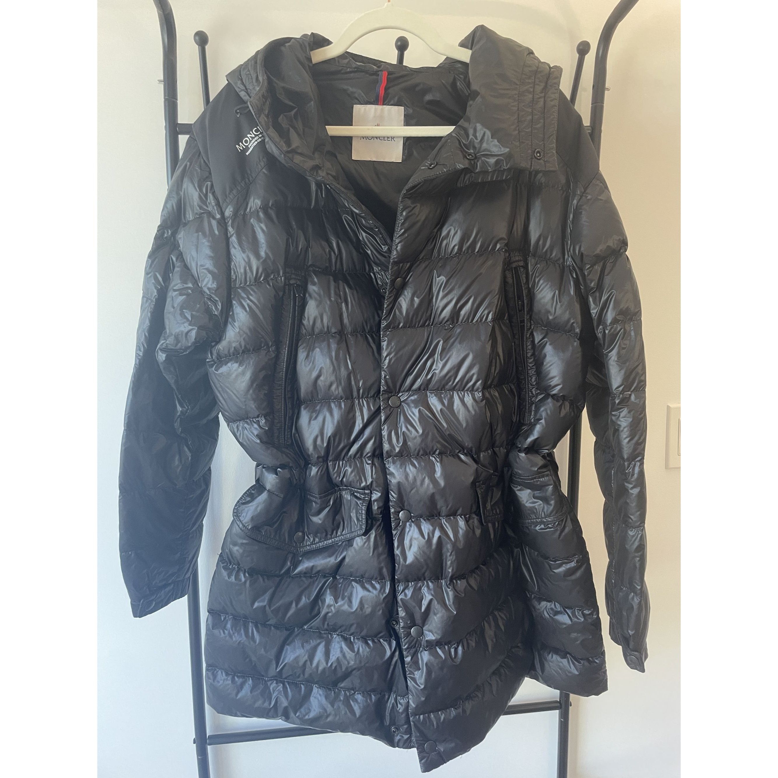 Moncler Moncler Black Puffer Jacket With Hood & Zip Closure - Womens Size L / US 10 / IT 46 - 1 Thumbnail