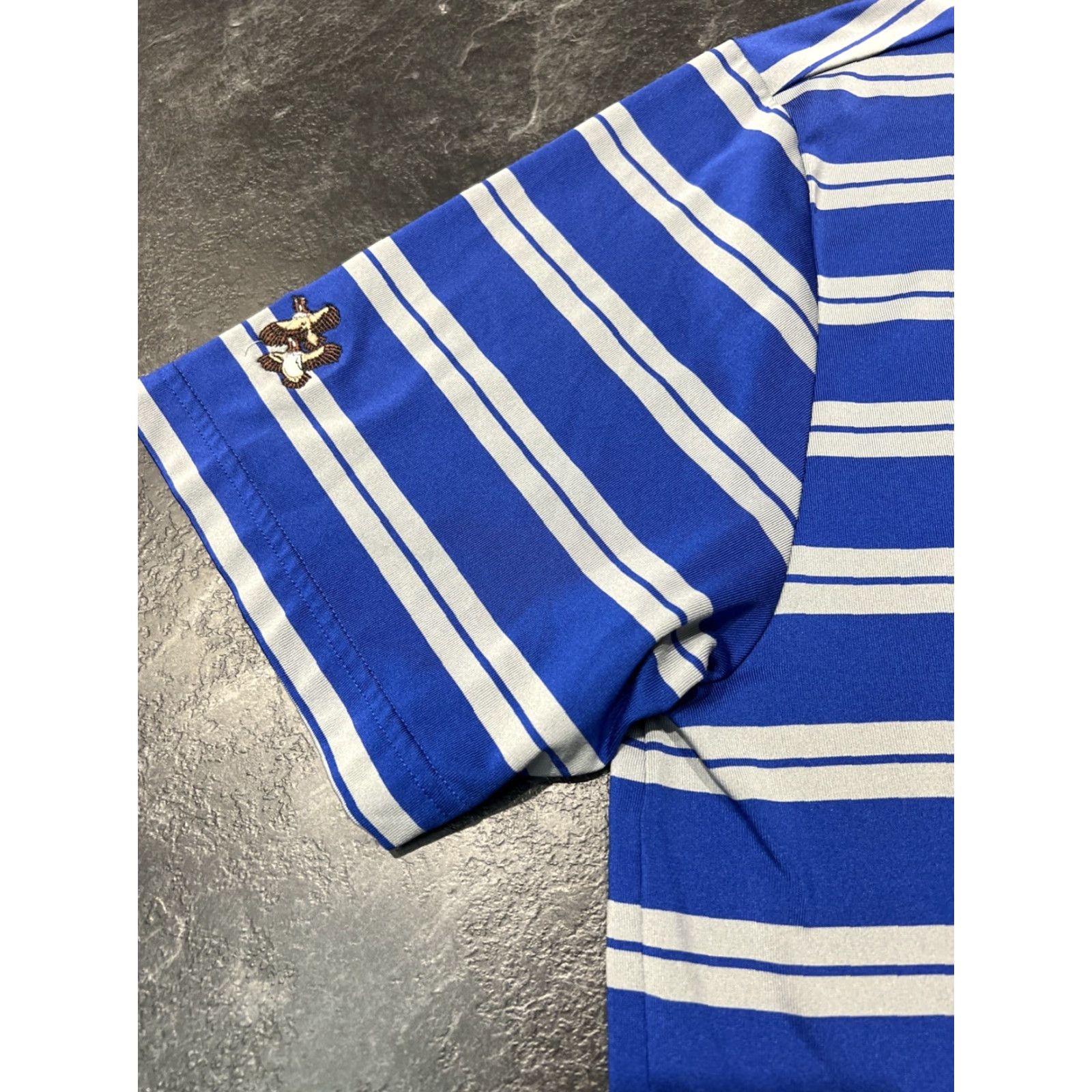 Under Armour Under Armour Golf Polo Shirt Blue Striped Adult Large Performance Mens Size US L / EU 52-54 / 3 - 7 Thumbnail