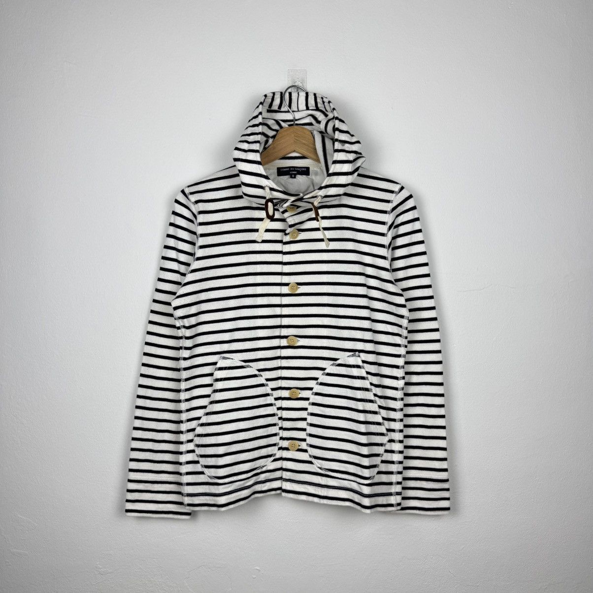 Comme des Garcons Comme Des Garcons Homme Stripe Button Up Hoodie Size US S / EU 44-46 / 1 - 1 Thumbnail