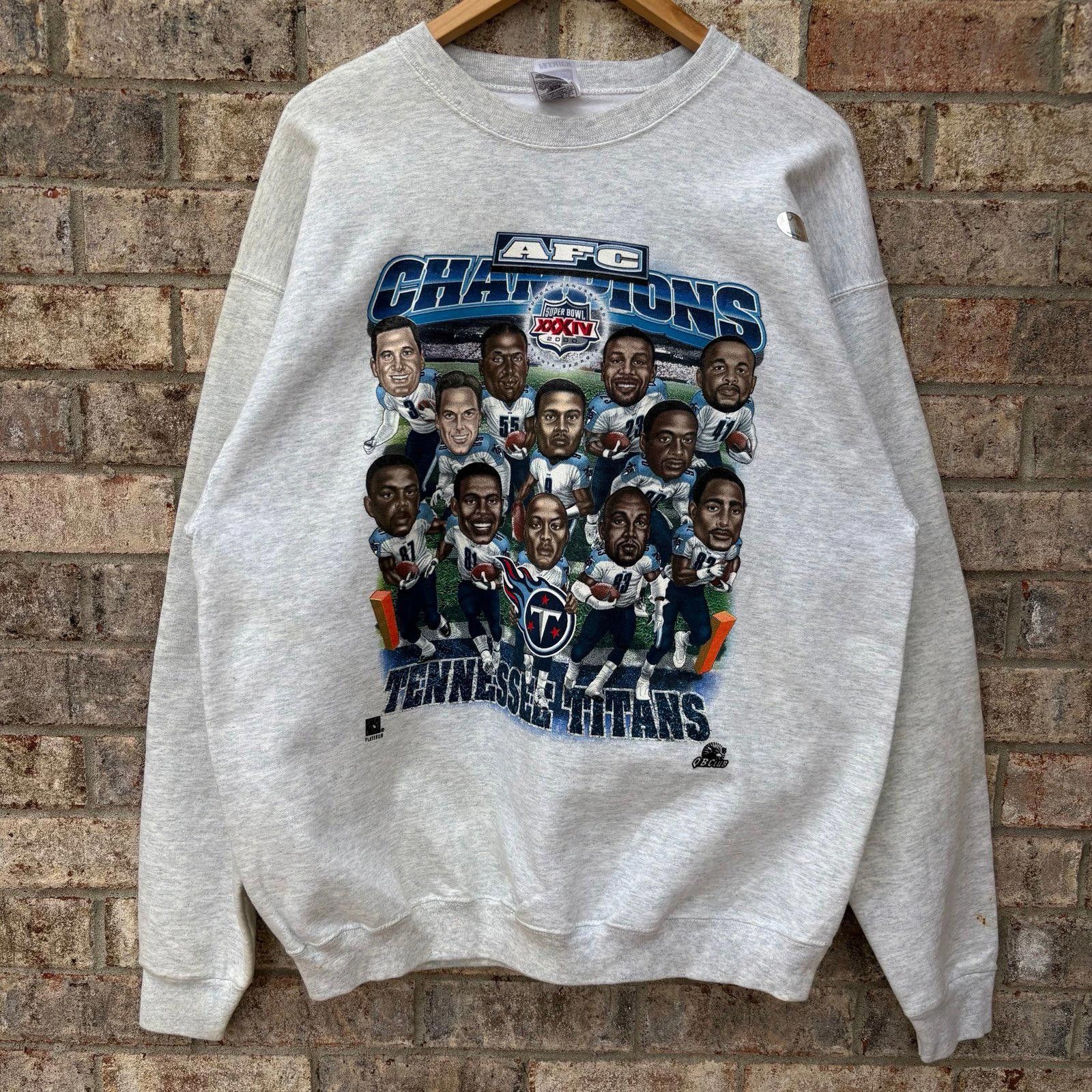 Fruit Of The Loom Vintage Tennessee Titans SB caricature sweatshirt Size US XL / EU 56 / 4 - 1 Thumbnail