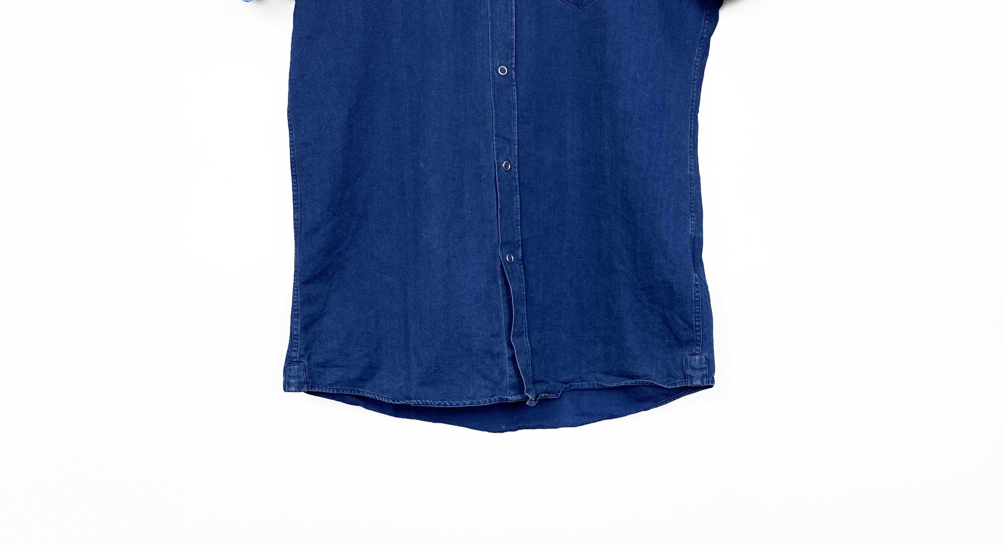 Acne Studios Acne Studios Slim Short Sleeve Denim Button Up Shirt Size 48 Size US M / EU 48-50 / 2 - 4 Thumbnail