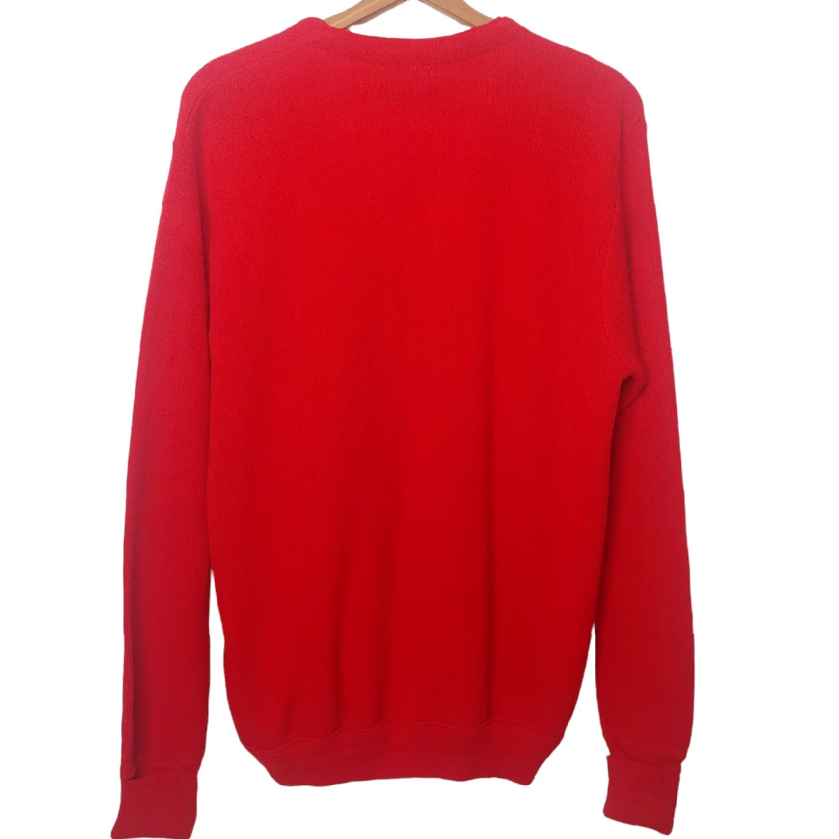 Jantzen VINTAGE Jantzen Cardigan Sweater Men L Red Grunge Grandpa USA Classic Knit V-Neck Long Sleeve Size US L / EU 52-54 / 3 - 2 Thumbnail