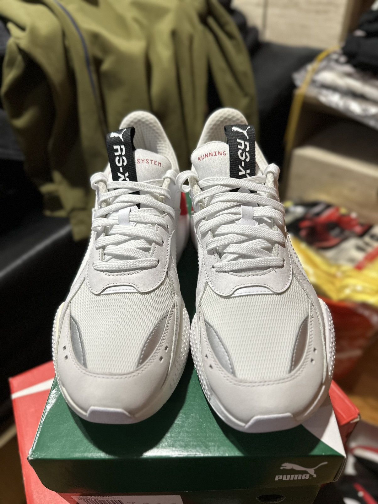 Ferrari × Puma Size 10.5 - Ferrari Puma RS-X White/ Red/Yellow Mens CLEAN Size US 10.5 / EU 43-44 - 3 Thumbnail