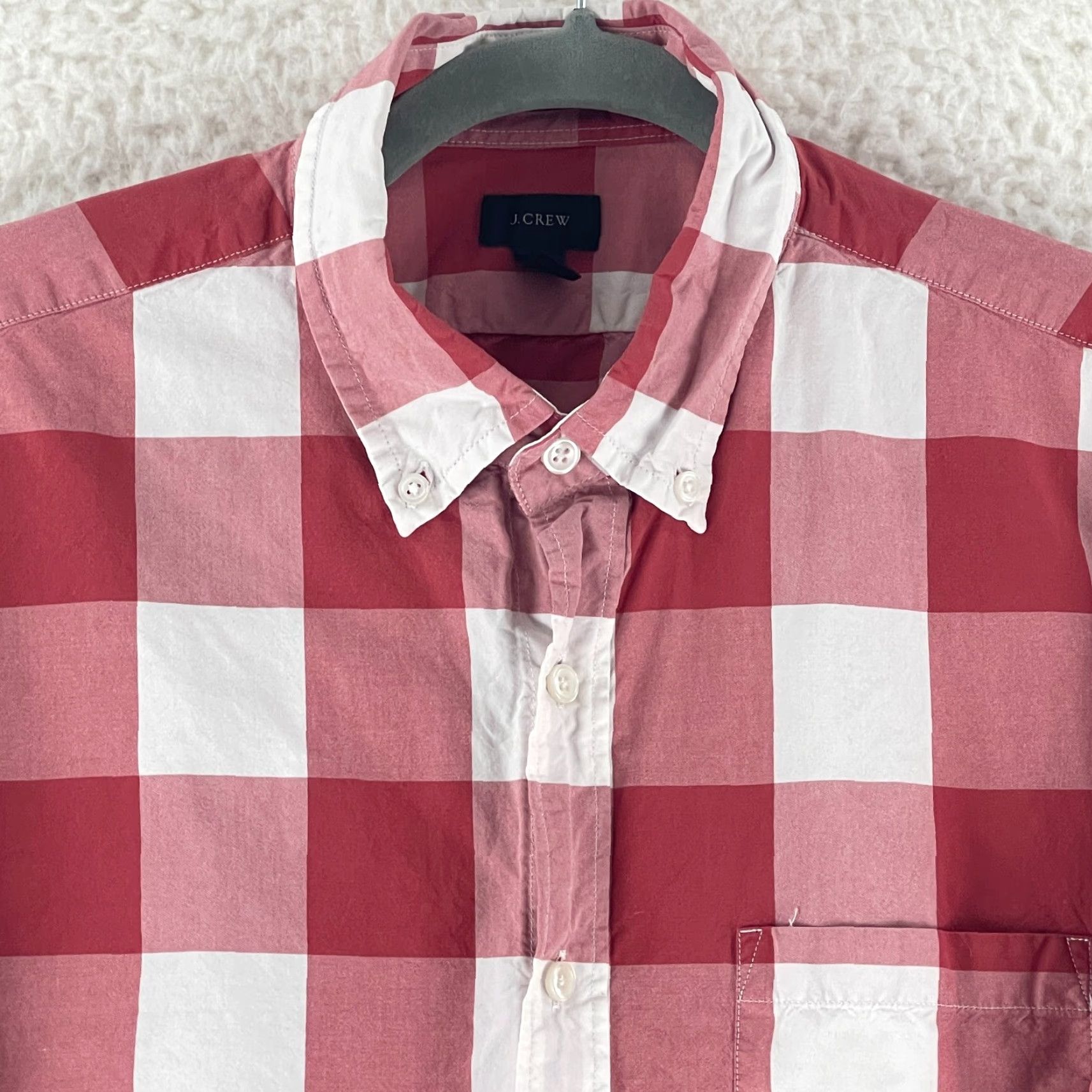 J.Crew J. Crew Button-Up Shirt Men Large Red Plaid Print Long Sleeve 100% Cotton Casual Size US L / EU 52-54 / 3 - 5 Thumbnail