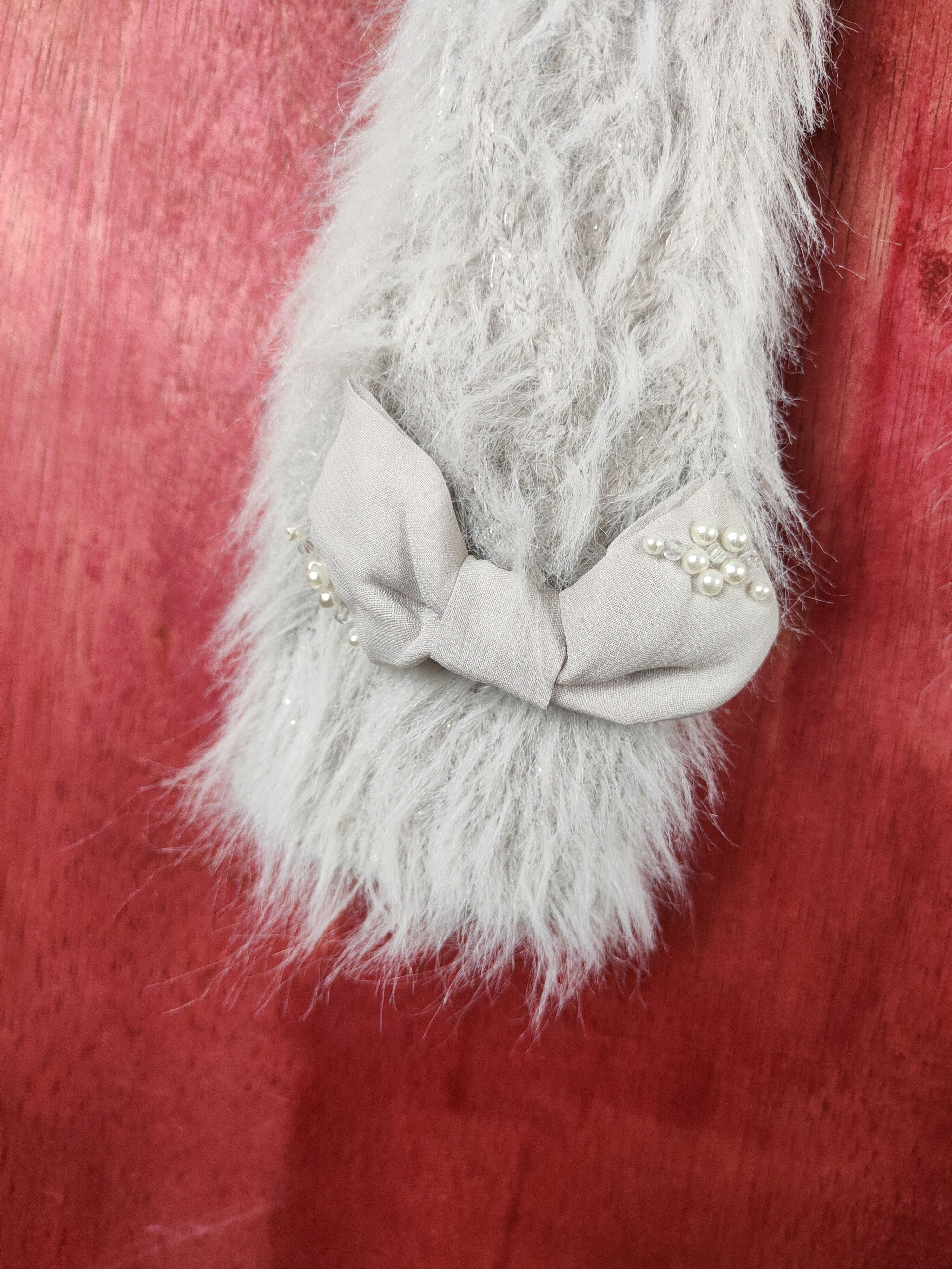 Japanese Brand × Vintage Vintage Persodea Light Gray Fur Mohair Knitwear Size S / US 4 / IT 40 - 4 Thumbnail