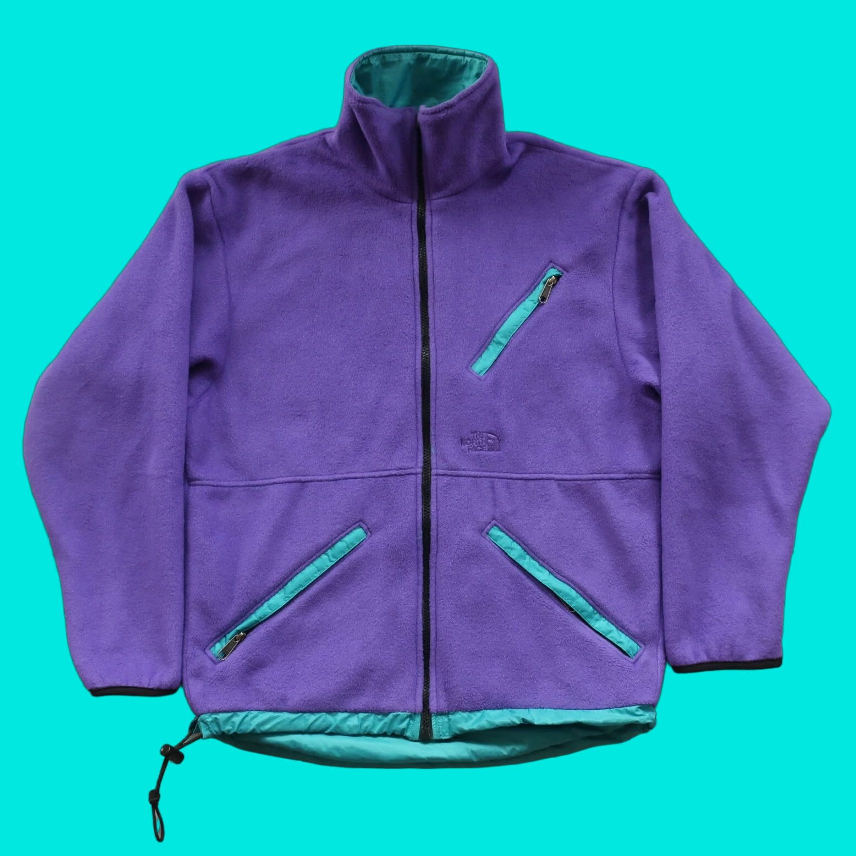 The North Face VINTAGE The North Face Jacket Men Small 90s Reversible Nylon Fleece Teal Purple Size US S / EU 44-46 / 1 - 1 Thumbnail