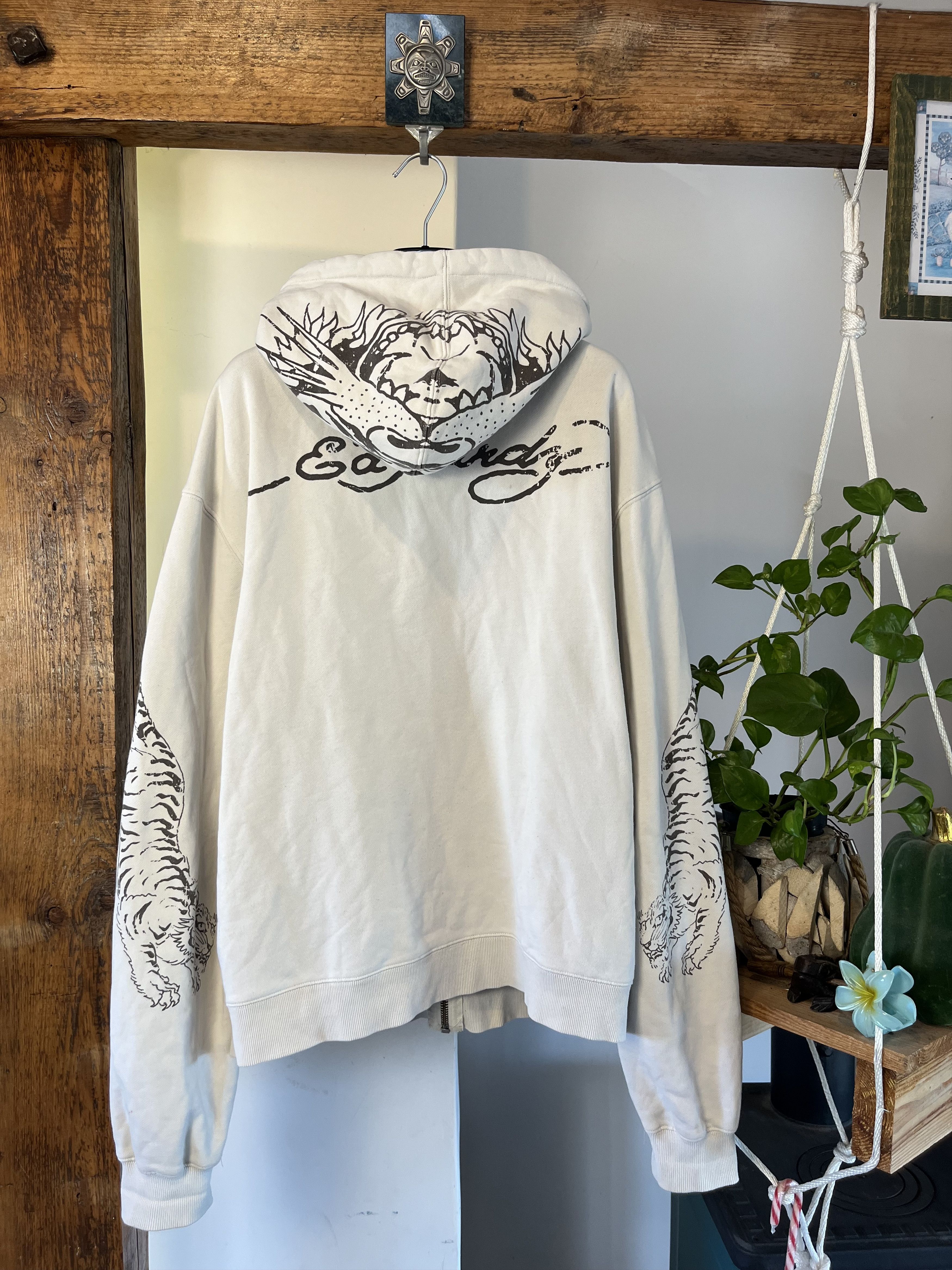 Ed Hardy Vintage y2k Ed Hardy x Urban Outfiters Zip Hoodie Size US M / EU 48-50 / 2 - 2 Thumbnail