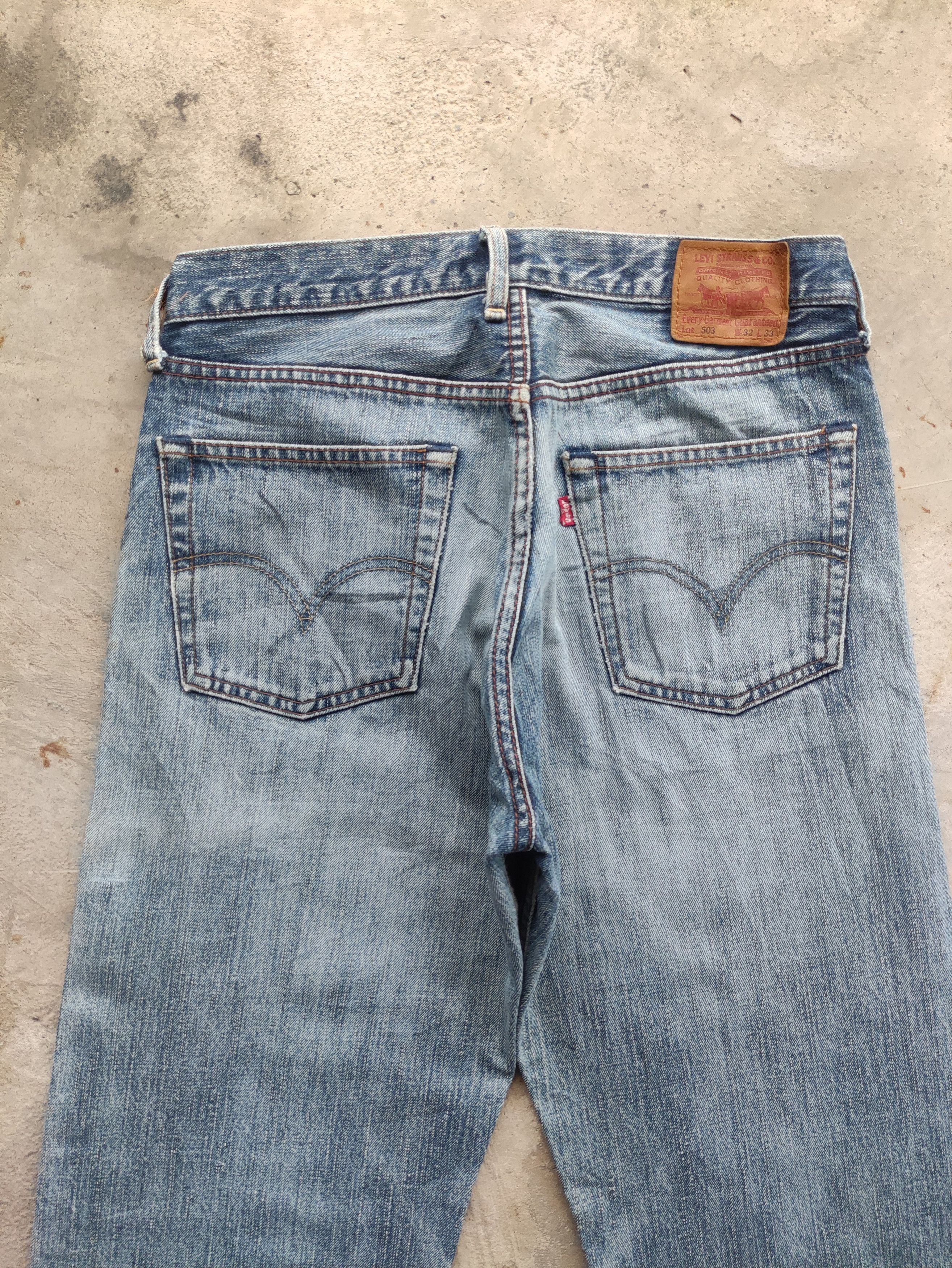 Levi's Vintage Levis 503 Japan Baggy Jean Distressed Faded Size US 32 / EU 48 - 9 Thumbnail