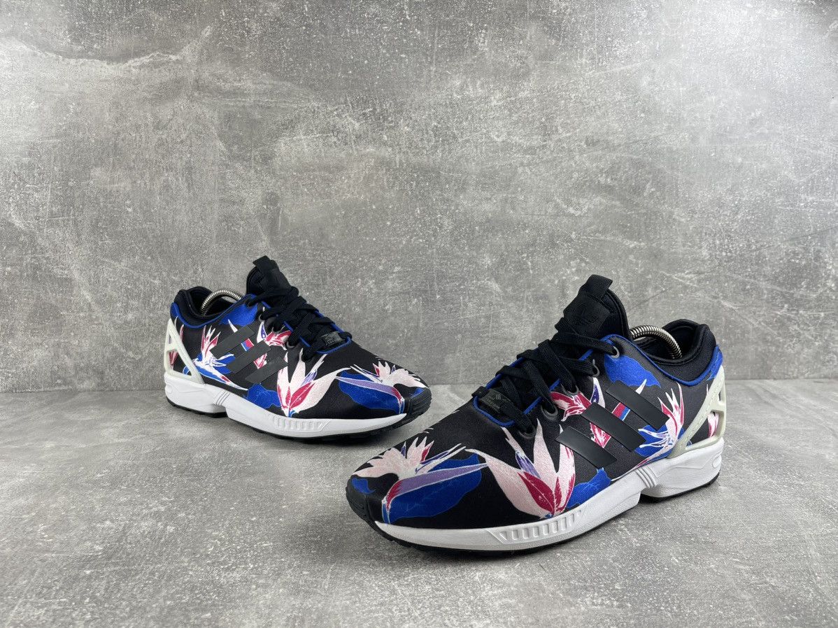 Adidas Adidas Originals ZX Flux Bird of Paradise Floral Sneakers Size US 10.5 / EU 43-44 - 4 Thumbnail