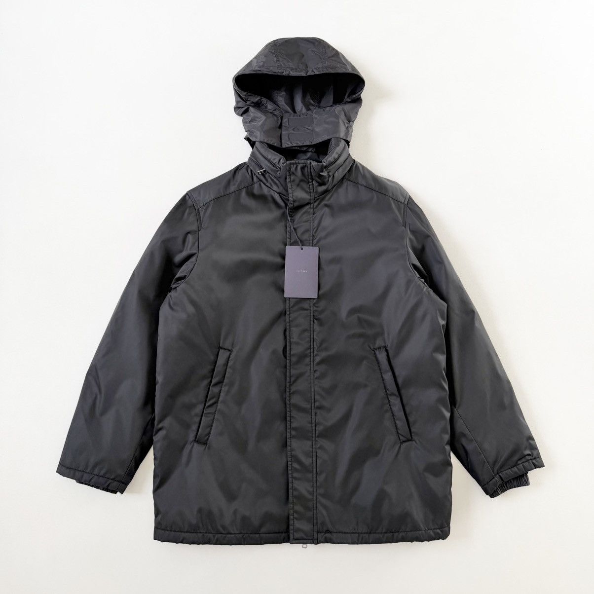 Prada A/W 24 Black Nylon Hooded Utility Jacket Size US L / EU 52-54 / 3 - 21 Thumbnail