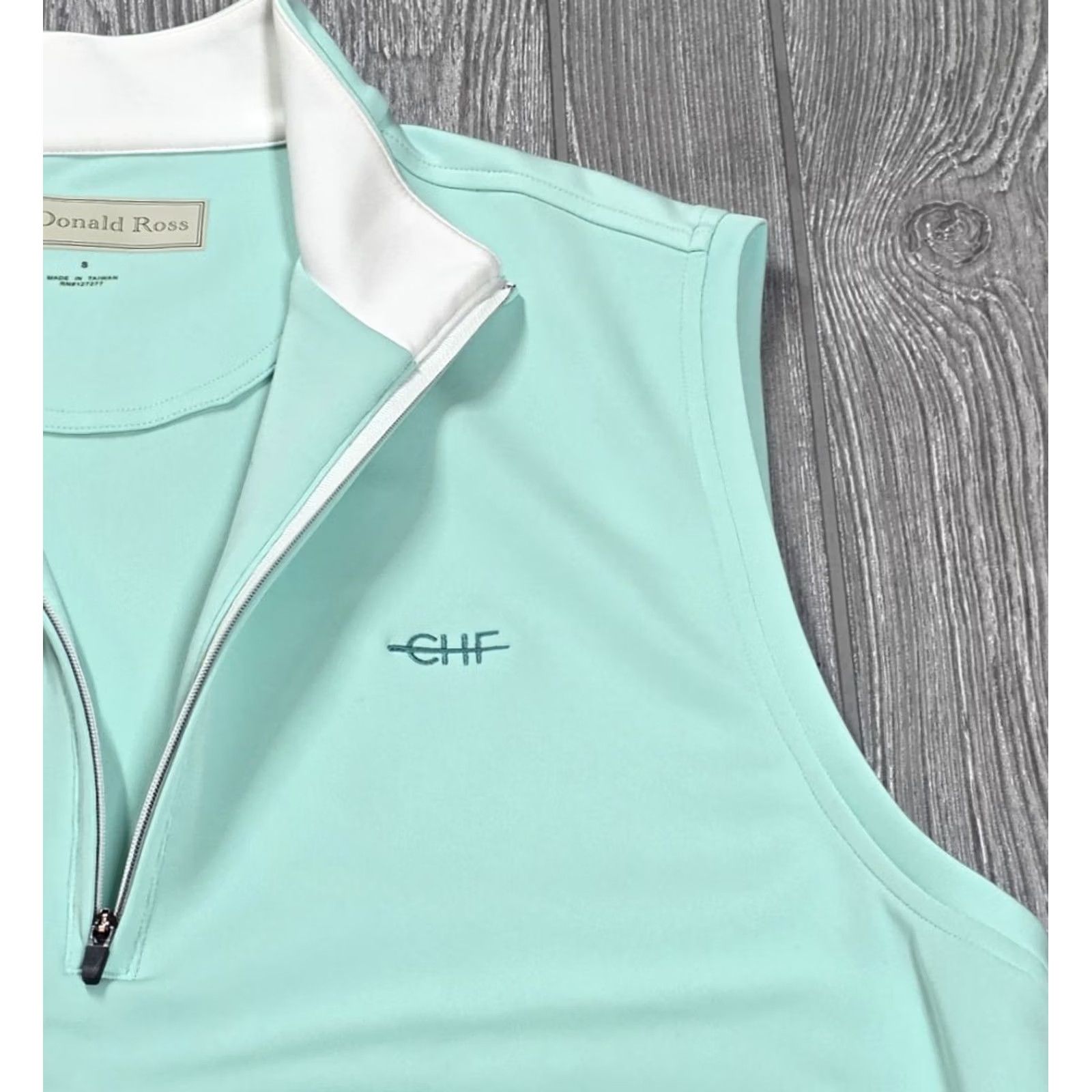 Logo 7 VINTAGE Golf Vest Performance 1/2 Zip Mint Green Soft Cool Sz Small CHF Logo Donald Ross Size US S / EU 44-46 / 1 - 4 Thumbnail
