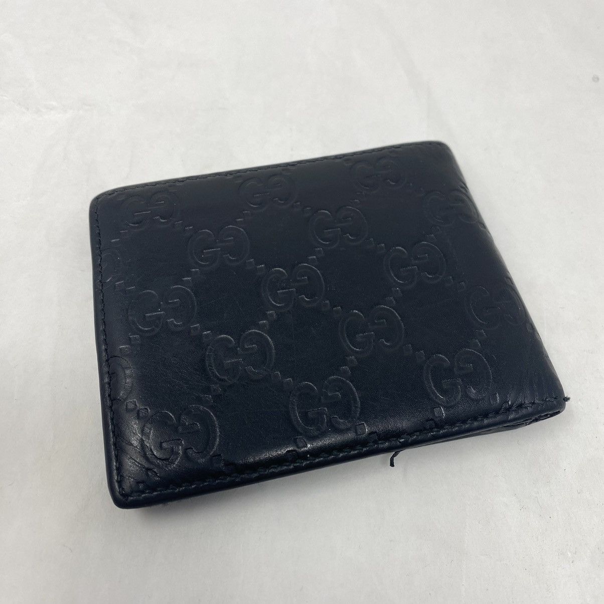 Gucci Gucci GG Leather Bi-Fold Black Wallet Size ONE SIZE - 2 Thumbnail