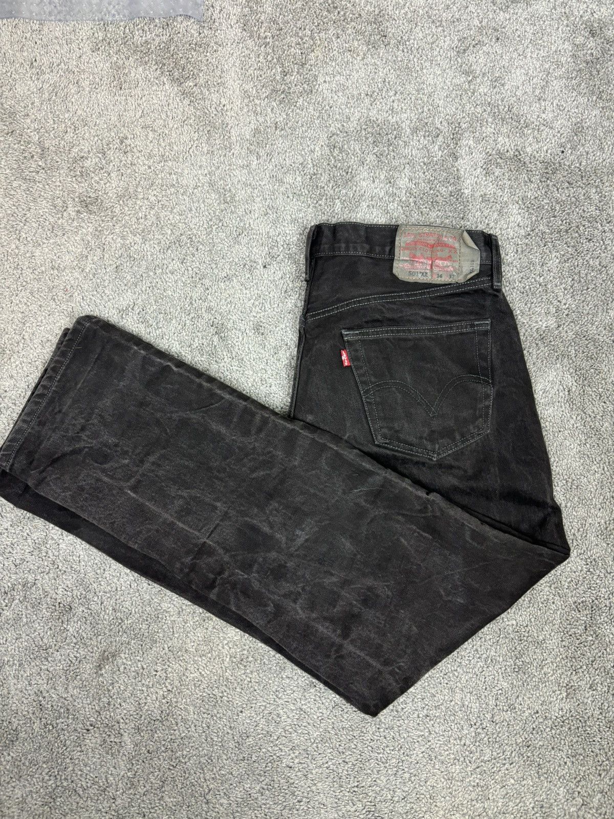 Levi's Vintage black levis denim red tab jeans Size US 36 / EU 52 - 1 Thumbnail