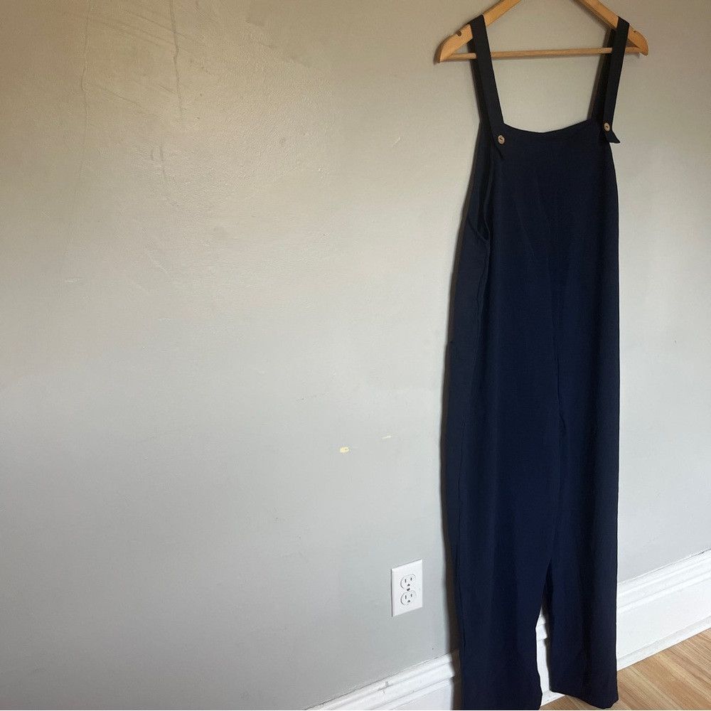 Shein SHEIN Dual Pocket Overall Jumpsuit Navy Blue Medium Size 28" / US 6 / IT 42 - 3 Thumbnail