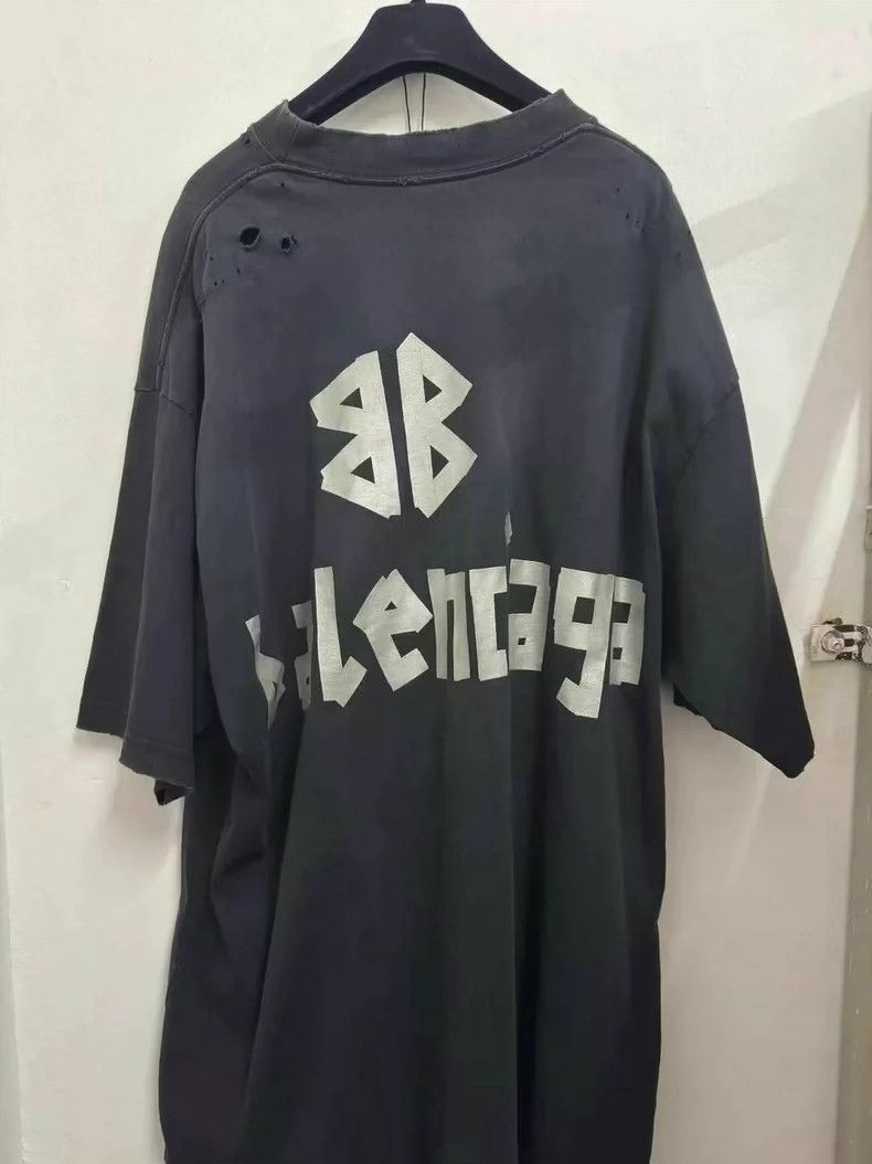 Balenciaga Balenciaga Black Short Sleeve TShirt-2506 Size US XL / EU 56 / 4 - 2 Thumbnail