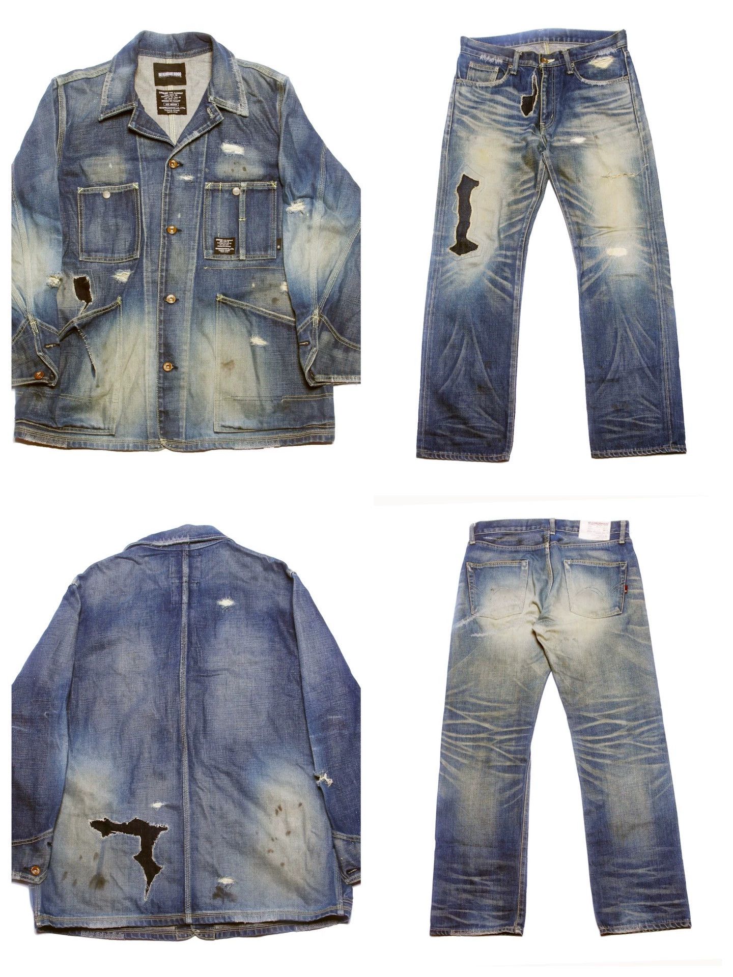 Neighborhood Neighborhood Vintage Denim M Indigo Distressed Oil/Splash Size US M / EU 48-50 / 2 - 9 Thumbnail