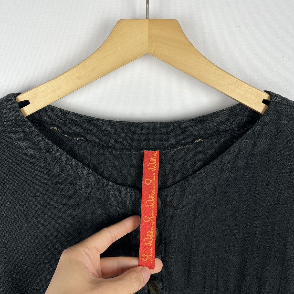 If Six Was Nine Avant-Garde Ewa I Walla linen cotton ladies gothic cardigan Size M / US 6-8 / IT 42-44 - 7 Thumbnail