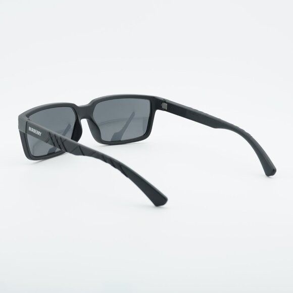 Burberry Burberry BE4495D 346487 Sunglasses Black Rectangle Frame Size ONE SIZE - 3 Thumbnail