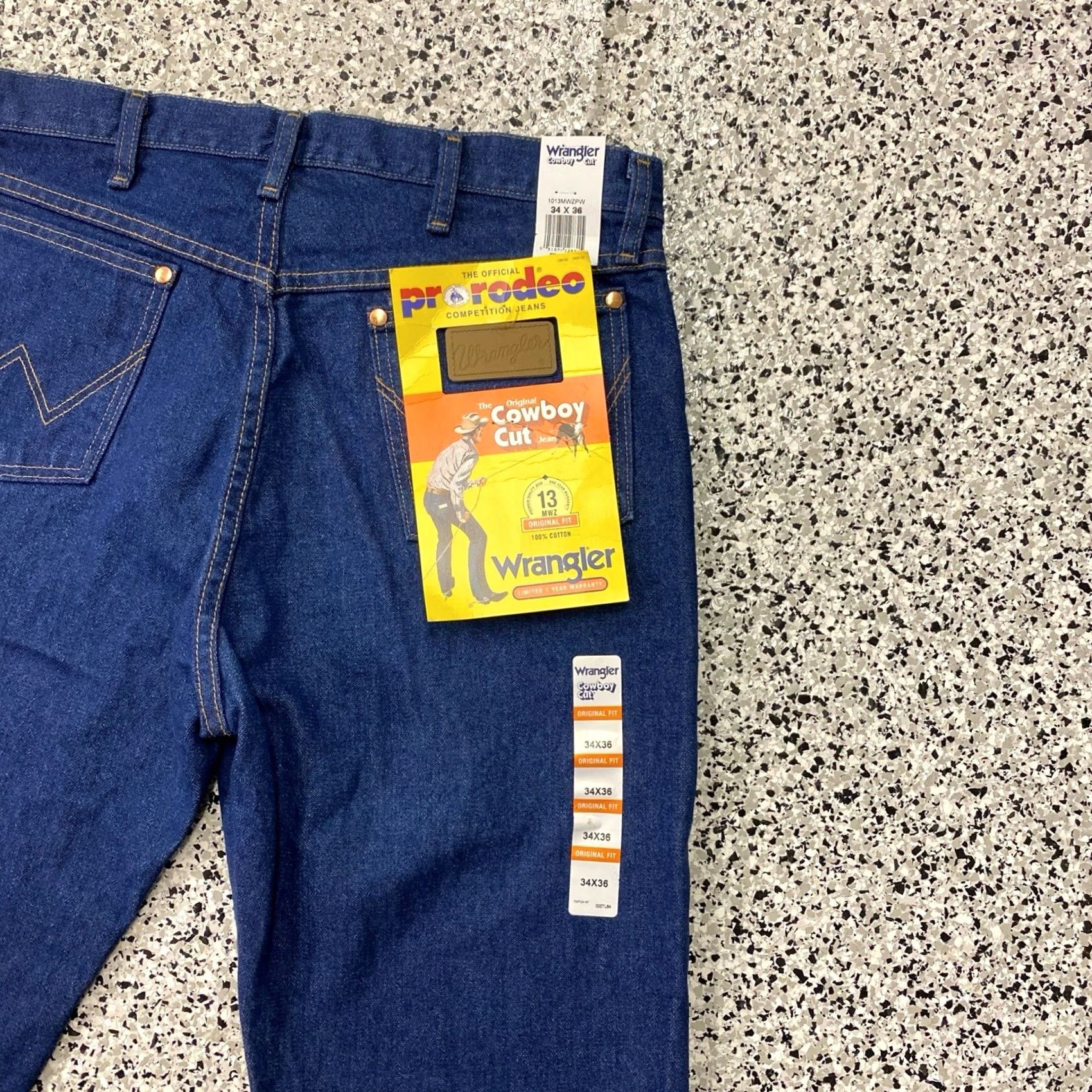 Wrangler Wrangler 13MWZ Cowboy Cut Jeans Mens 34x36 Original Fit Western Pro Rodeo NEW Size US 34 / EU 50 - 3 Thumbnail