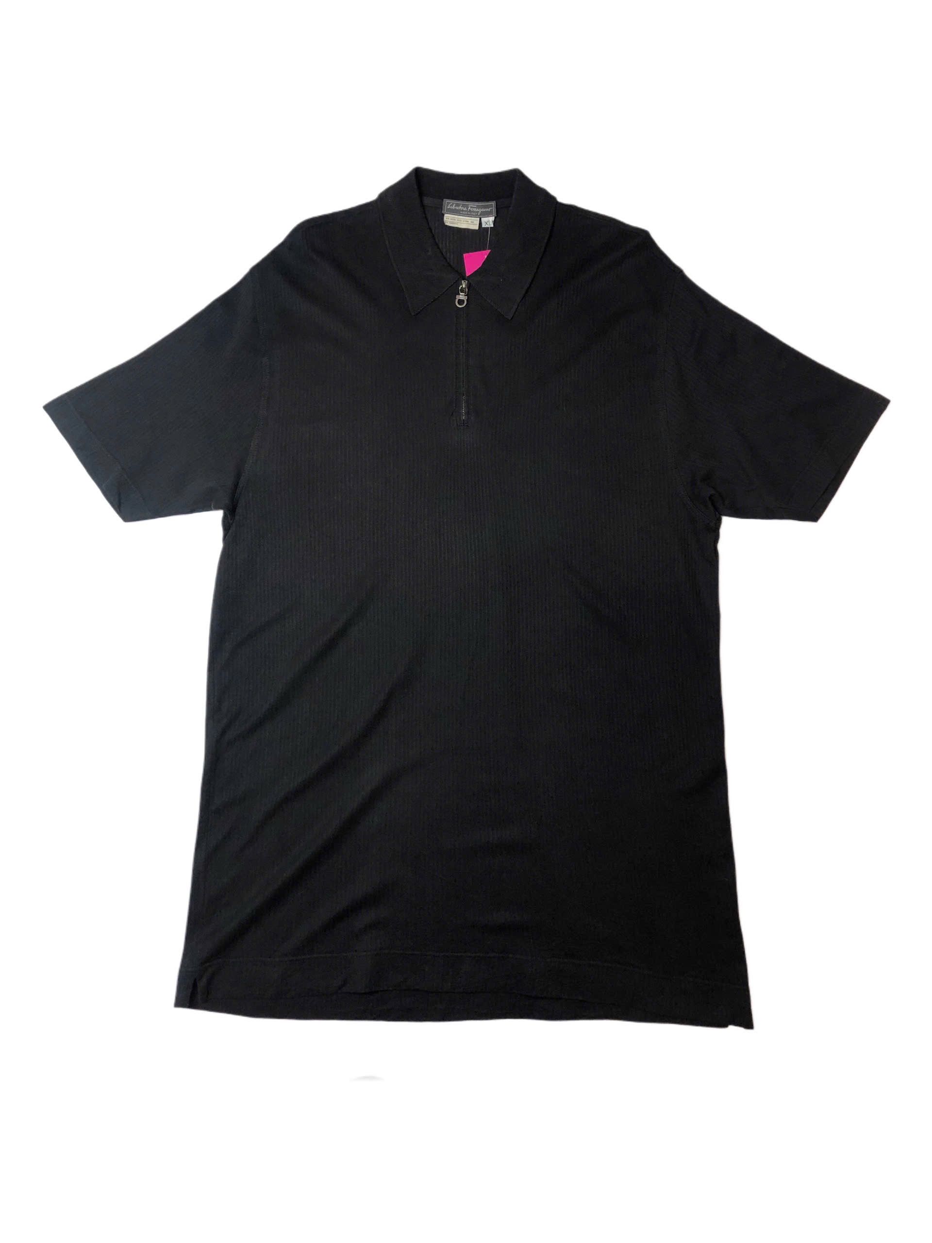 Salvatore Ferragamo Zip Polo Shirt Size US XL / EU 56 / 4 - 1 Thumbnail
