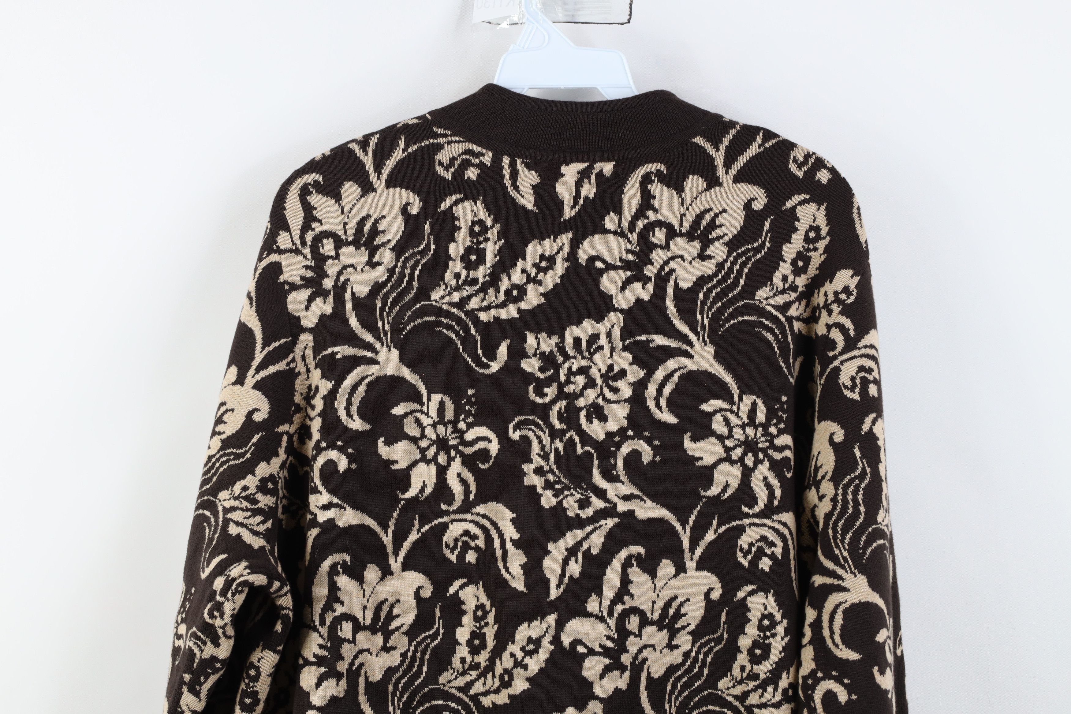 Lands' End Vintage Lands End Cotton Knit Flower Cardigan Sweater Size XL / US 12-14 / IT 48-50 - 14 Thumbnail