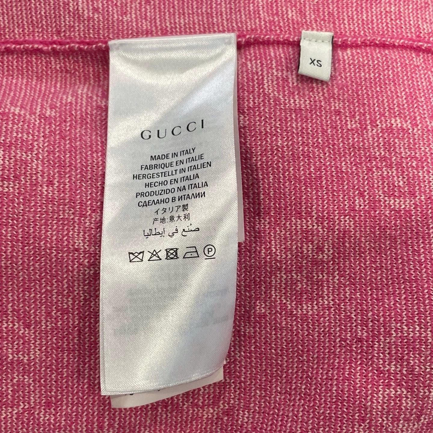 Gucci GUCCI pink all over print knit cardigan xs Size XS / US 0-2 / IT 36-38 - 6 Thumbnail