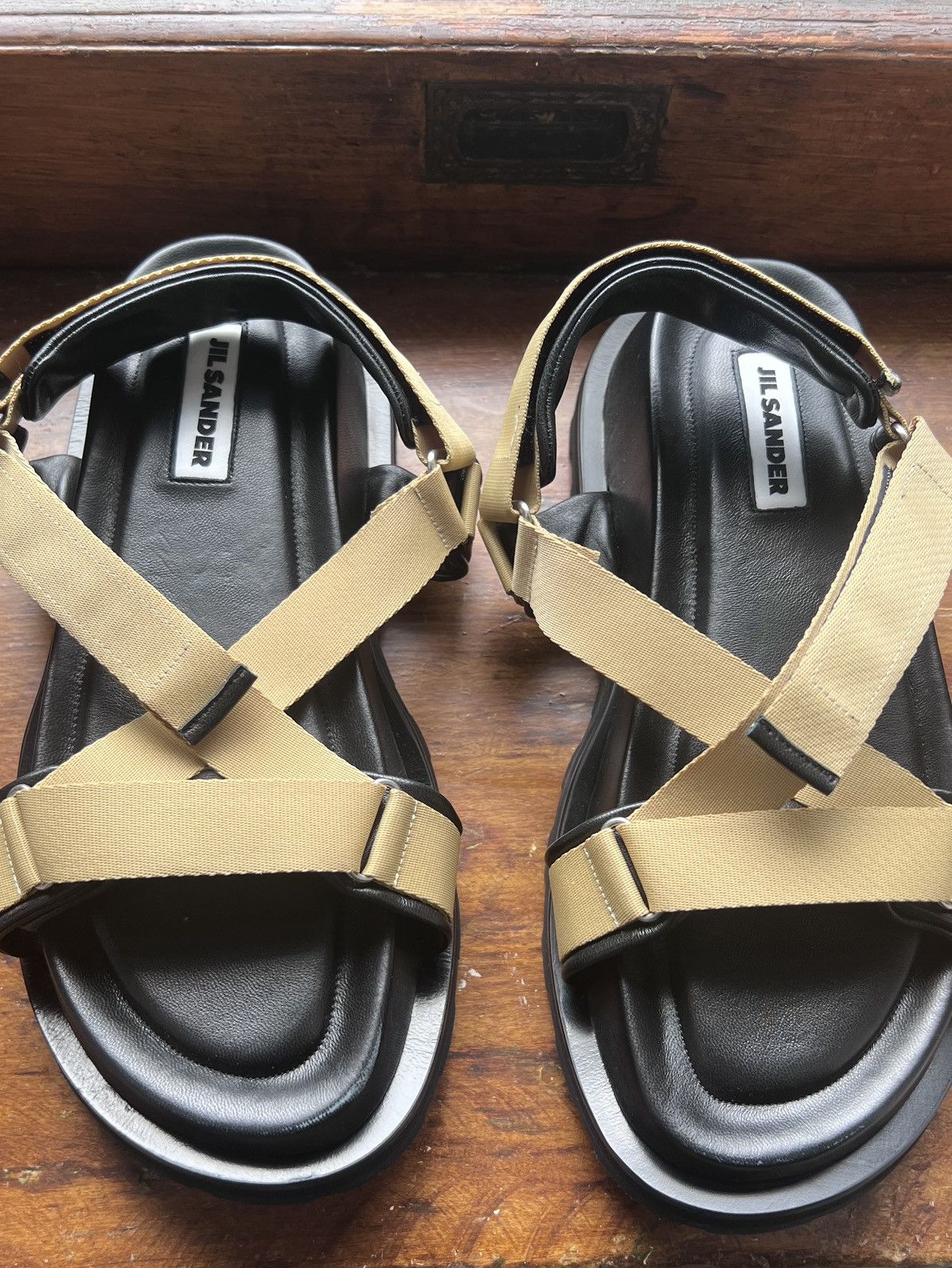 Jil Sander $1.3k nylon, leather sandals with tread sole, EU42, Italy Size US 9 / EU 42 - 1 Thumbnail