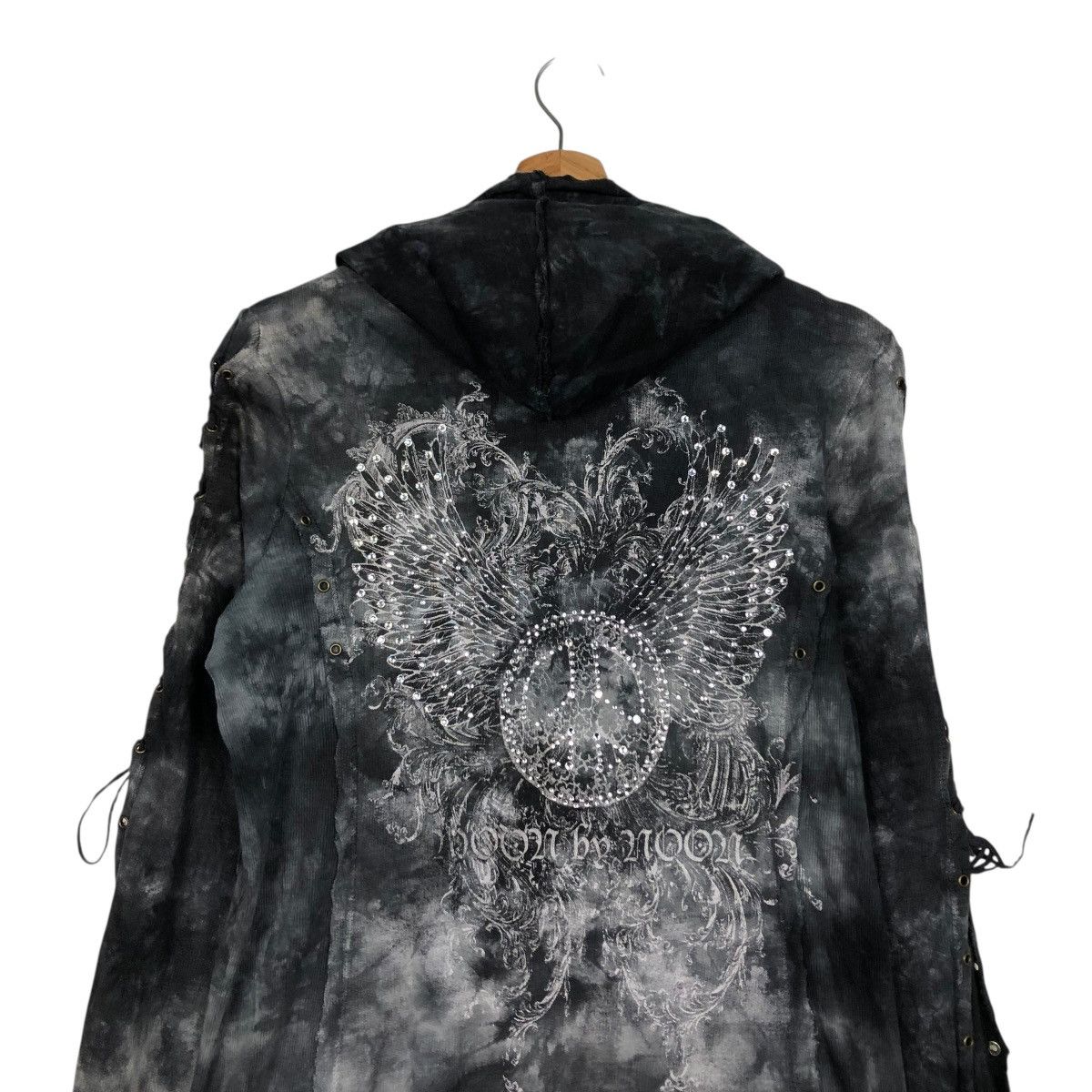 Vintage 🔥DISTRESSED PUNK BIKER ZIPPER JACKET MOON ACID WASH STYLE Size US M / EU 48-50 / 2 - 10 Thumbnail