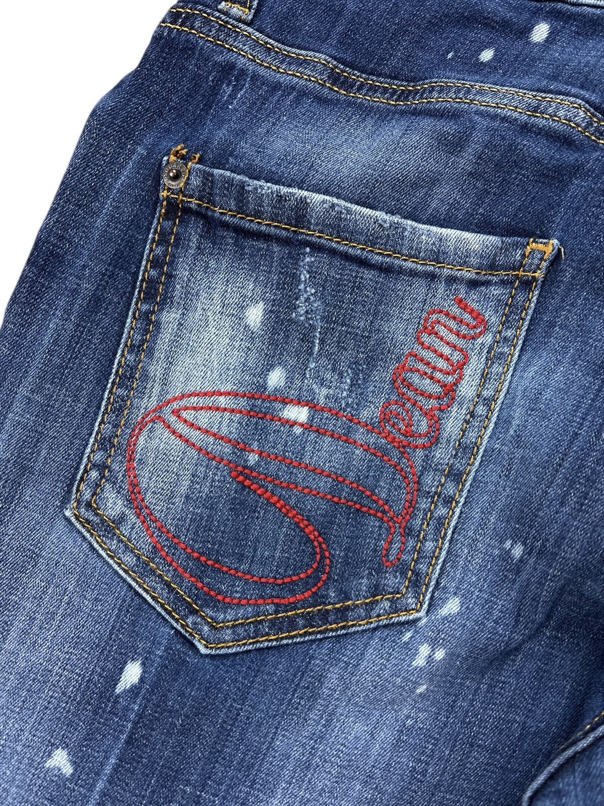Dsquared2 Dsquared2 Painted Distressed Ripped Skinny Jeans Stretch W32 Size US 32 / EU 48 - 14 Thumbnail