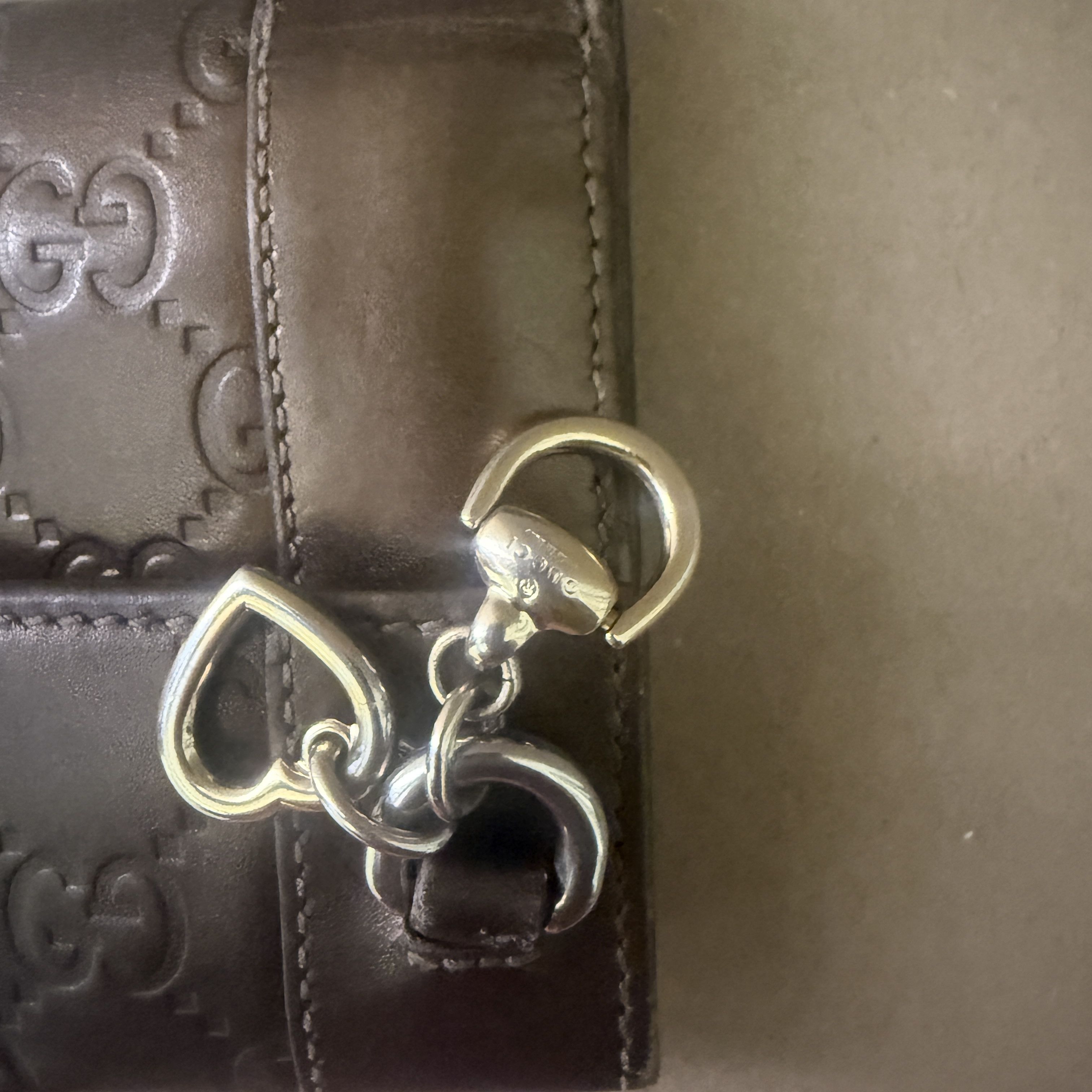 Gucci Gucci Embossed Brown Leather Wallet Size ONE SIZE - 4 Thumbnail