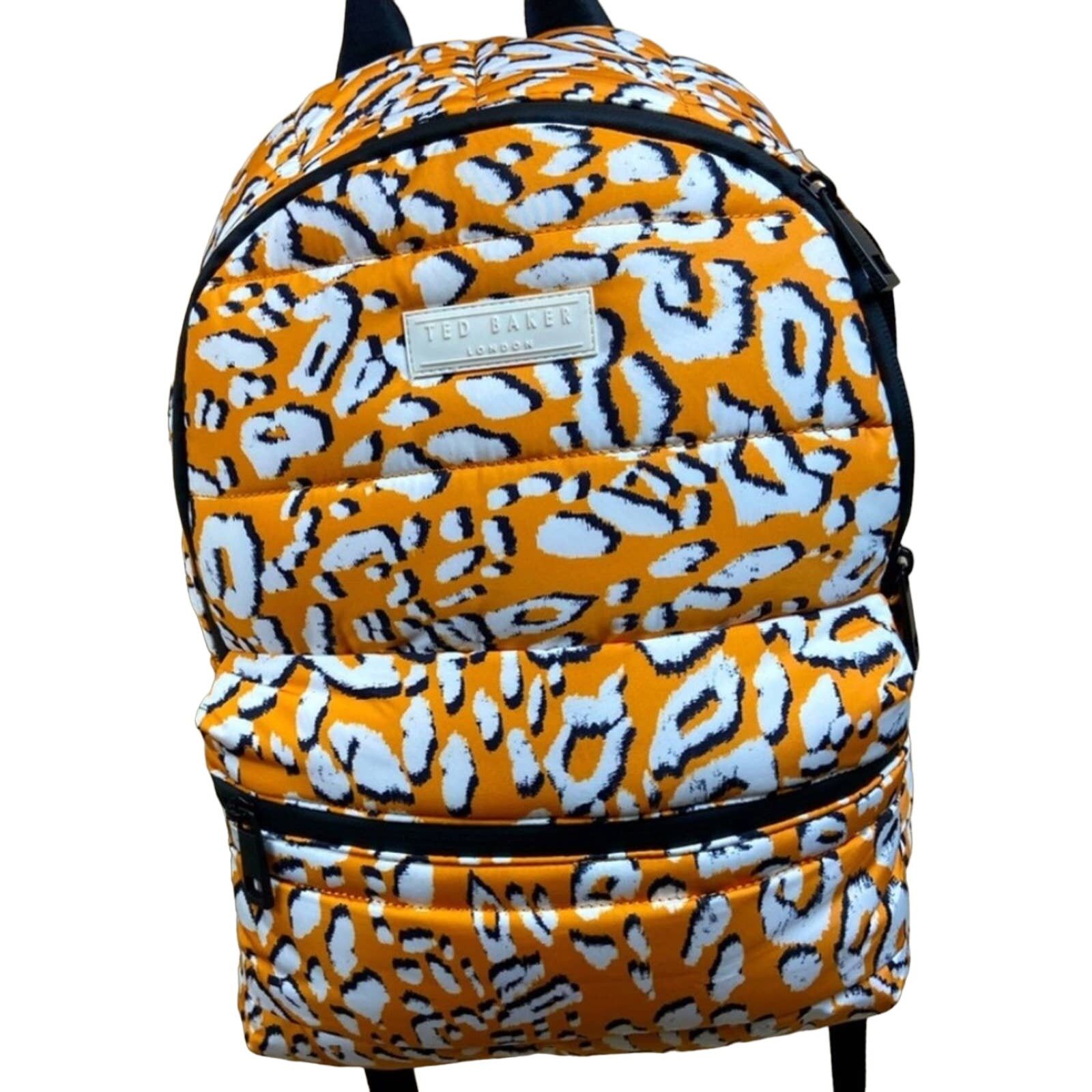Ted Baker NEW TED BAKER Yellow White Black Leopard Puffer Backpack Size ONE SIZE - 3 Thumbnail
