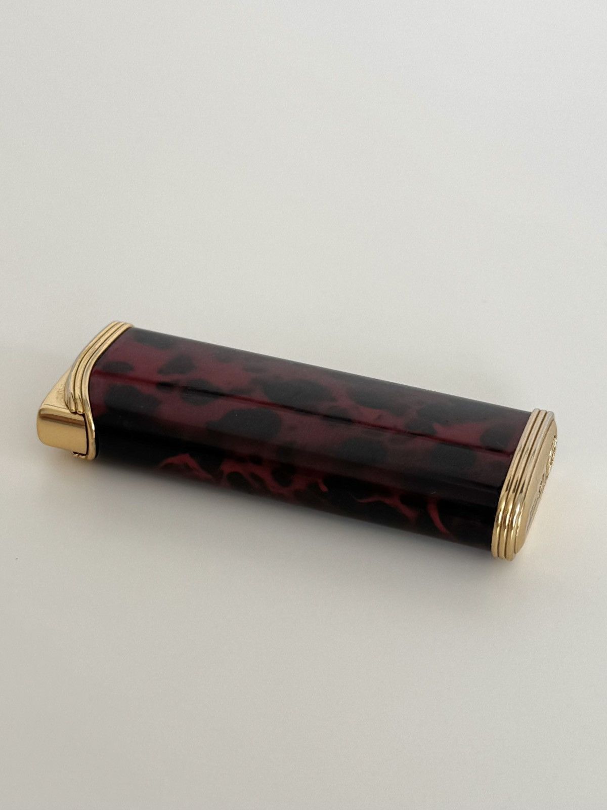 ★ ELEGANCE ART DECO DARK RED GOLD GIVENCHY LIGHTER