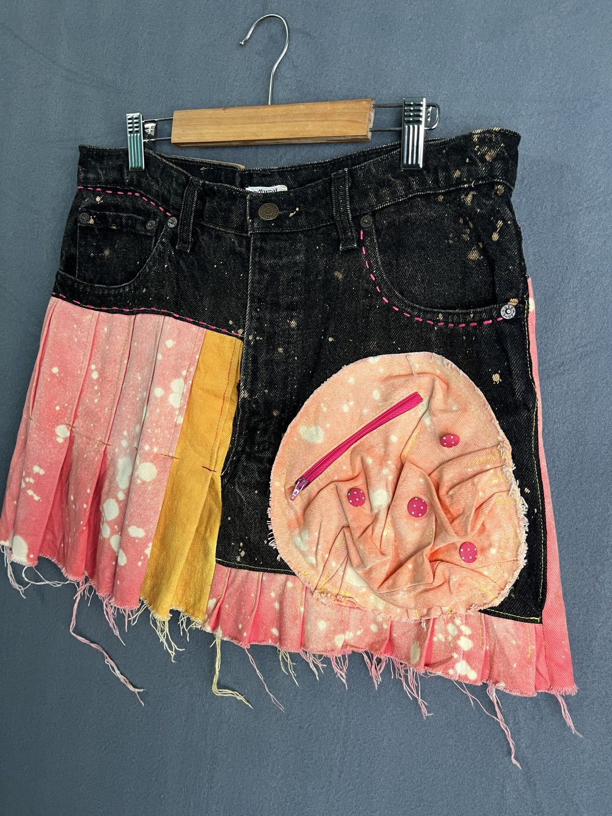 Beauty Beast × Levi's Custom Pleated Seditionaries Skirt Size 32" / US 10 / IT 46 - 7 Thumbnail