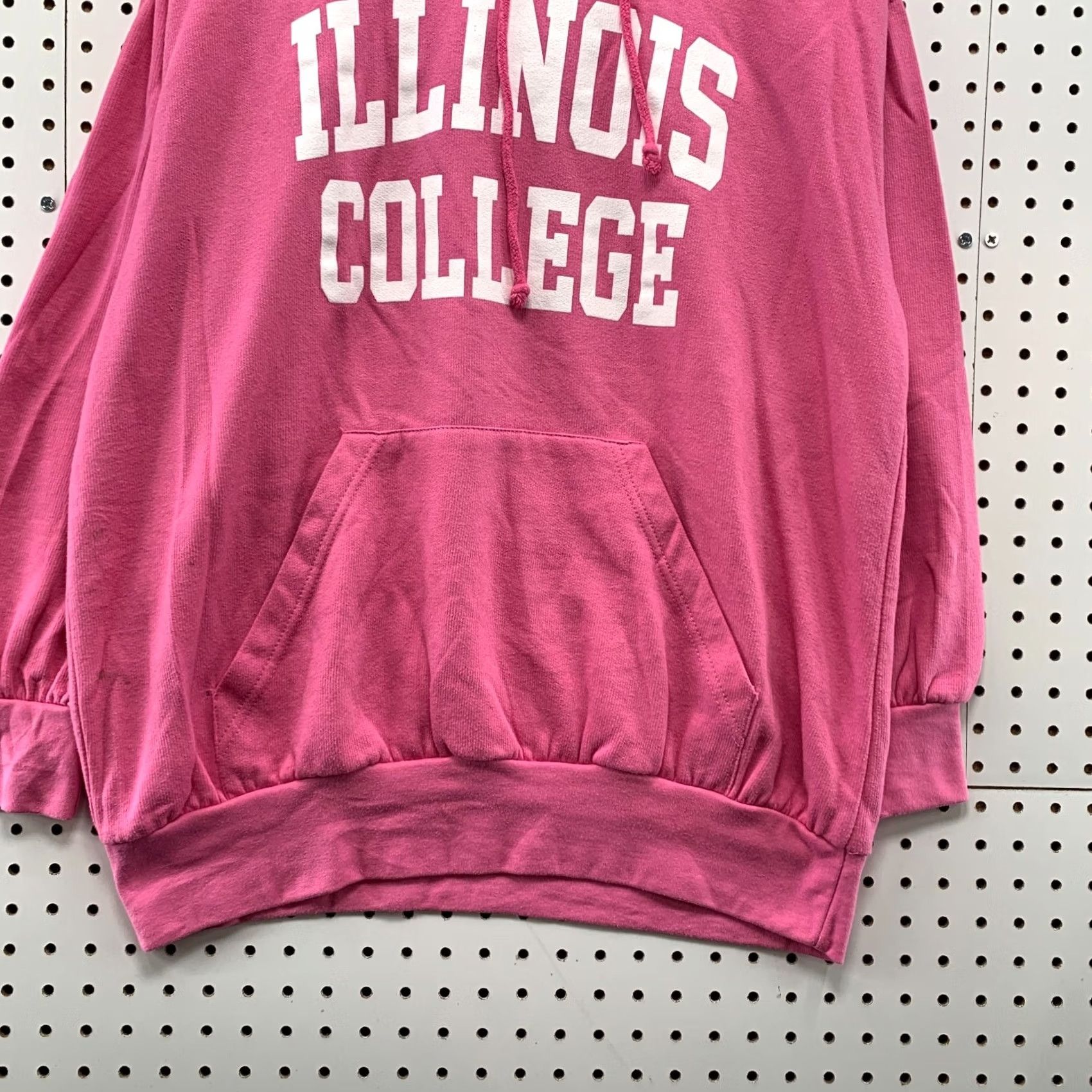 Pinko VINTAGE Illinois College Hoodie Sweatshirt Womens XL Pink Hooded Pullover Size XL / US 12-14 / IT 48-50 - 6 Thumbnail