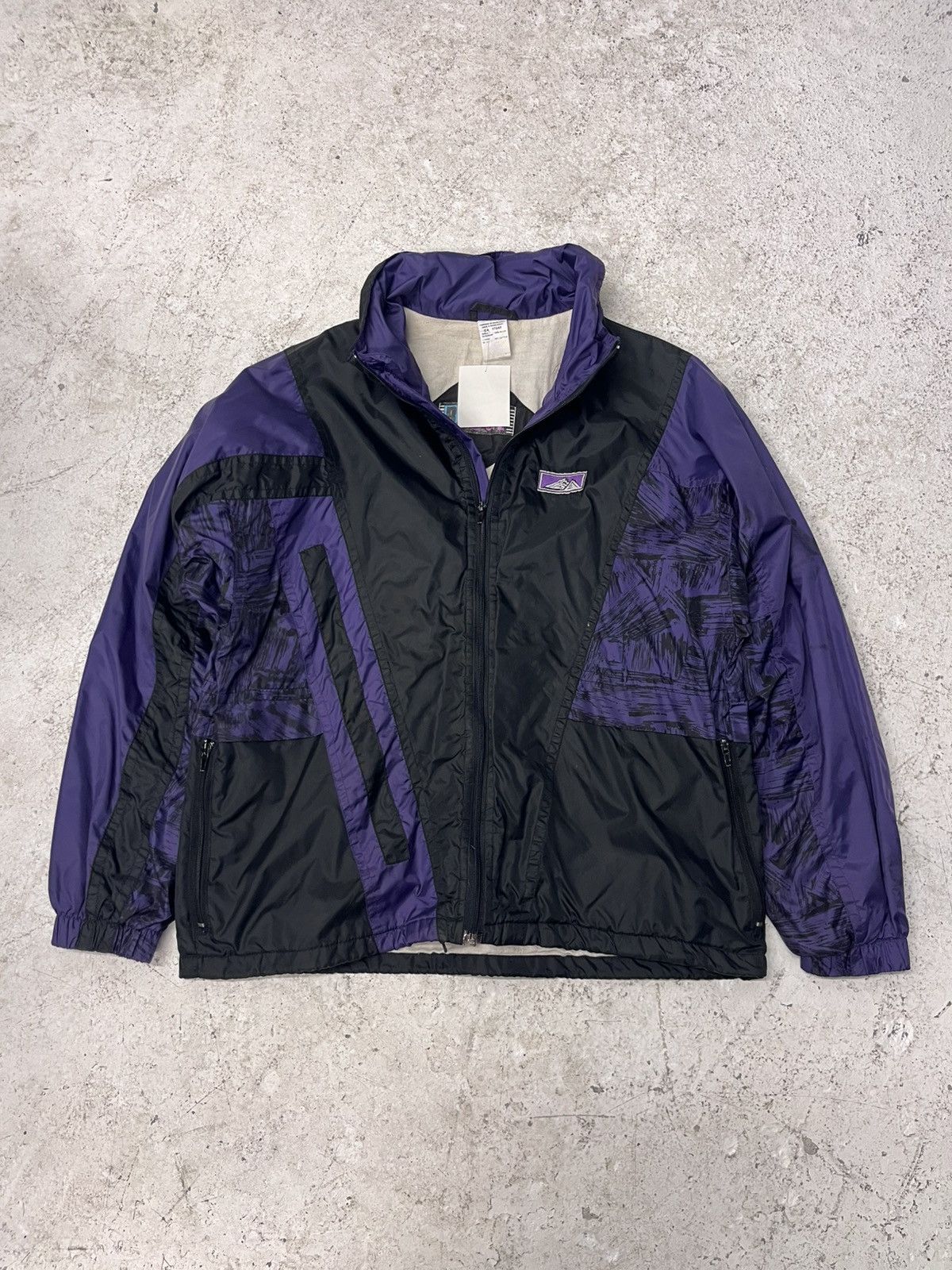 Vintage Vintage black and purple windbreaker jacket Size US M / EU 48-50 / 2 - 2 Thumbnail