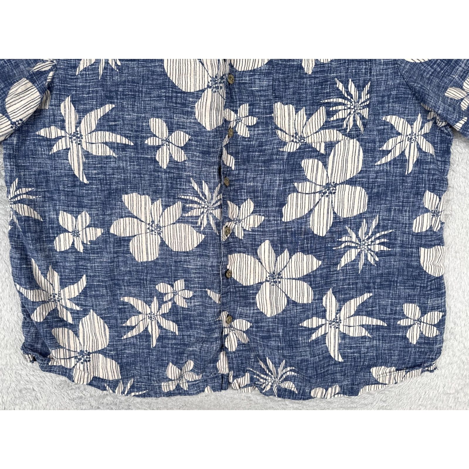 George George Shirt Mens 2XL Blue Short Sleeve Hawaiian Floral Button Up Tropical Size US XXL / EU 58 / 5 - 5 Thumbnail