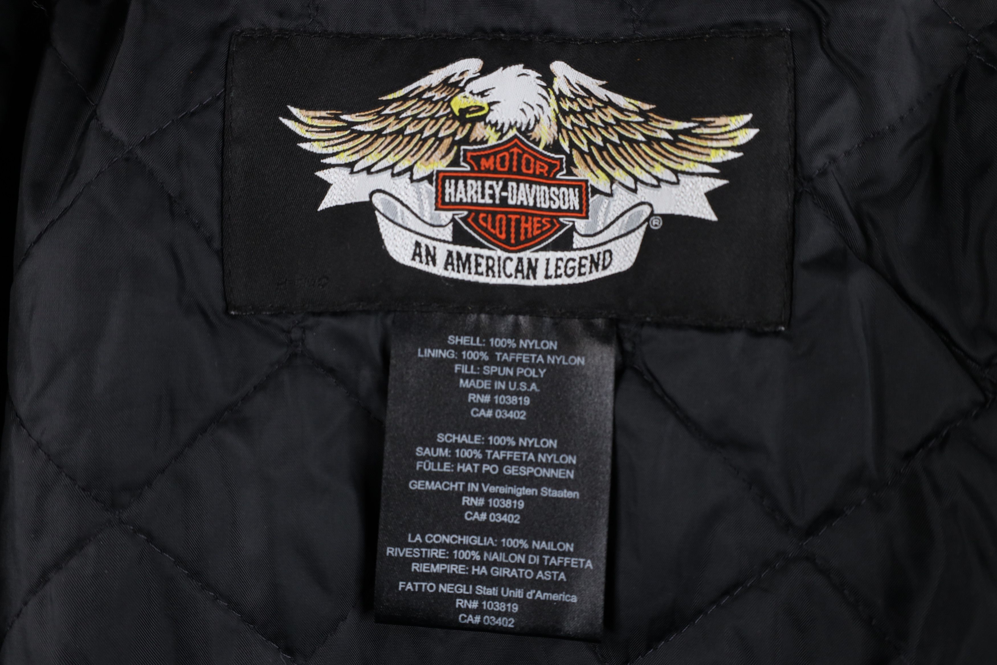 Harley Davidson × Vintage Vintage 90s Harley Davidson Spell Motorcycle Bomber Jacket Size US XL / EU 56 / 4 - 10 Thumbnail