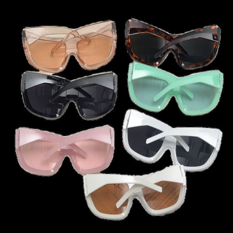 VIBE Punk Street ins style custom avant-garde sunglasses Size ONE SIZE - 6 Thumbnail