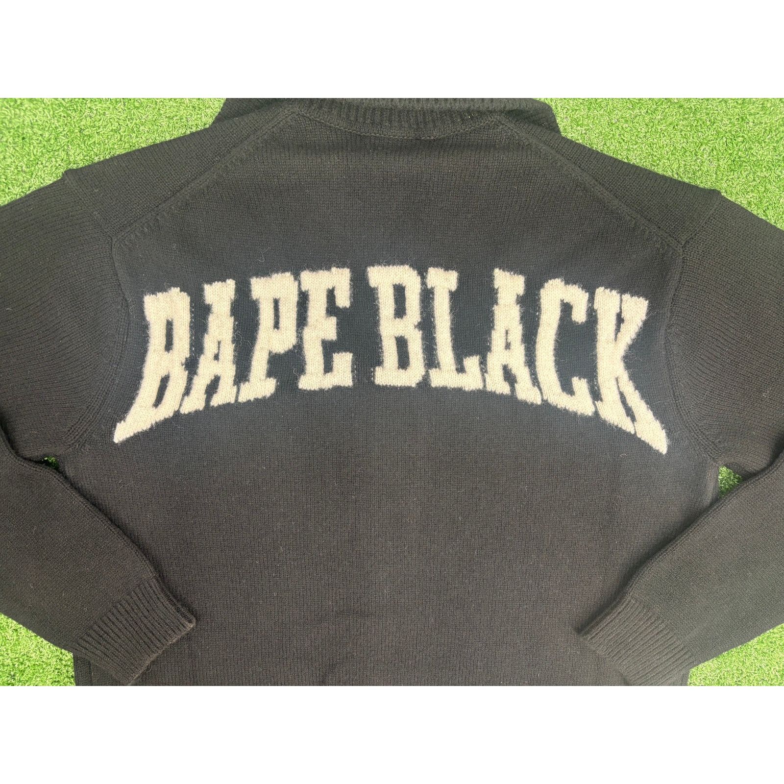 Bape BAPE Black Japan Knitted Black Polo Cardigan Size XL Size US XL / EU 56 / 4 - 9 Thumbnail