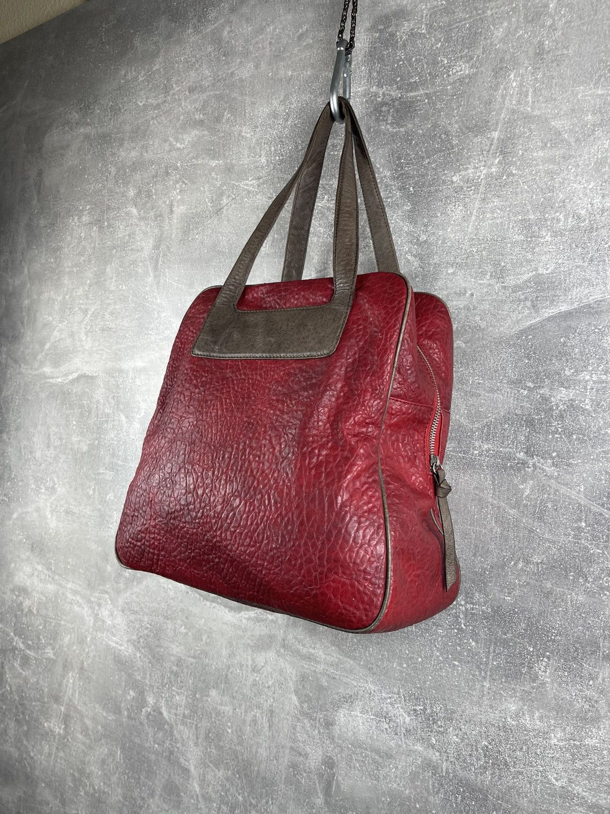 Miss Sixty Miss Sixty Textured Red Leather Handbag Transformer Bag Size ONE SIZE - 9 Thumbnail