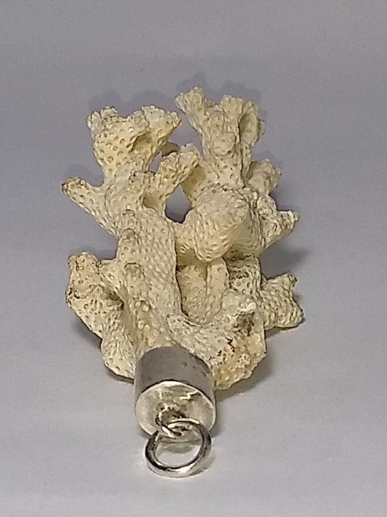 Designer Alberto Juan Hand Made White Branch Coral Sterling Pendant Size ONE SIZE - 5 Thumbnail