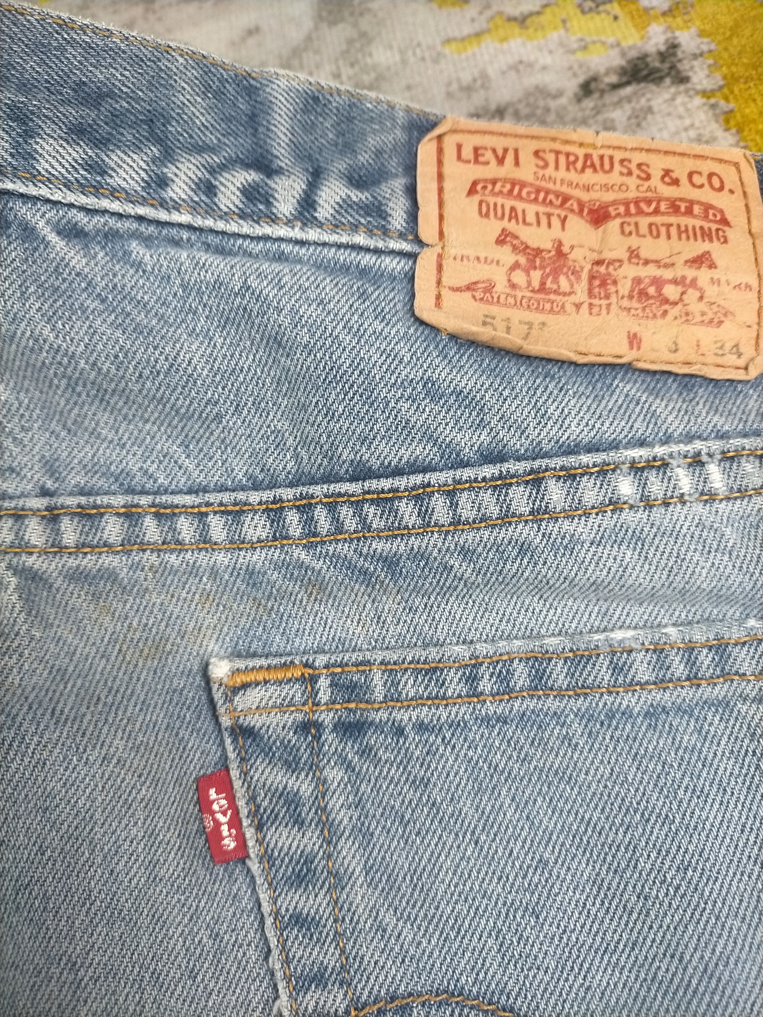 Levi's 🔥 Vintage Levis 517 Flared Thrashed Distressed Jeans Size US 36 / EU 52 - 7 Thumbnail