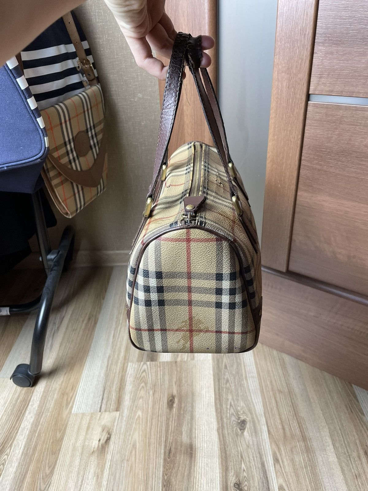 Burberry × Vintage Burberry Boston Nova Check Handbag | Grailed