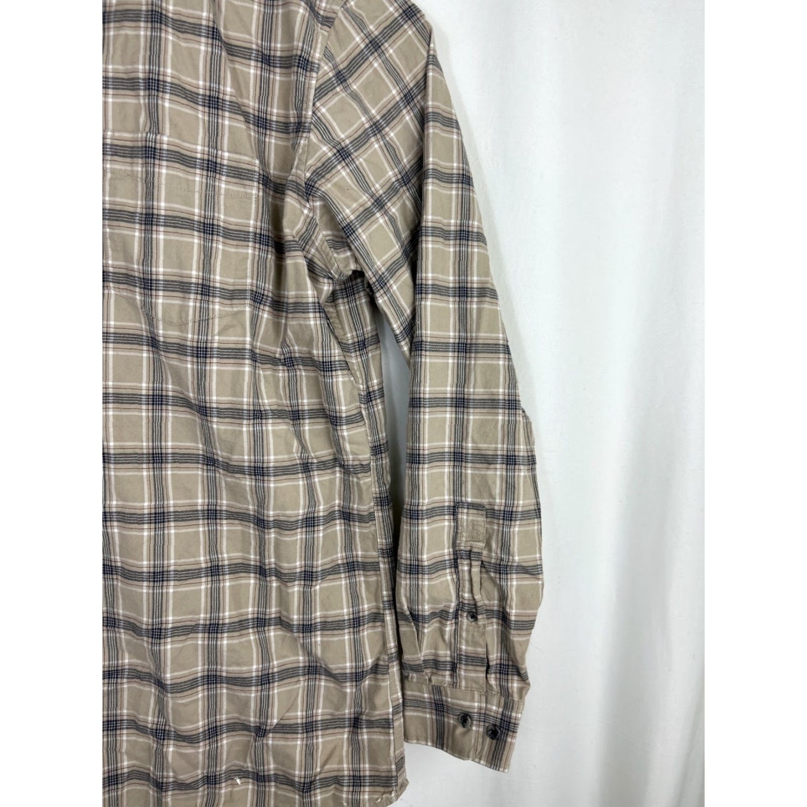 Eddie Bauer Eddie Bauer Mens Large Tall Long Sleeve Button-Down Shirt Plaid Brown LS Relaxed Mens, L Tall, Brown, Eddie Bauer Shirt Size US L / EU 52-54 / 3 - 4 Thumbnail
