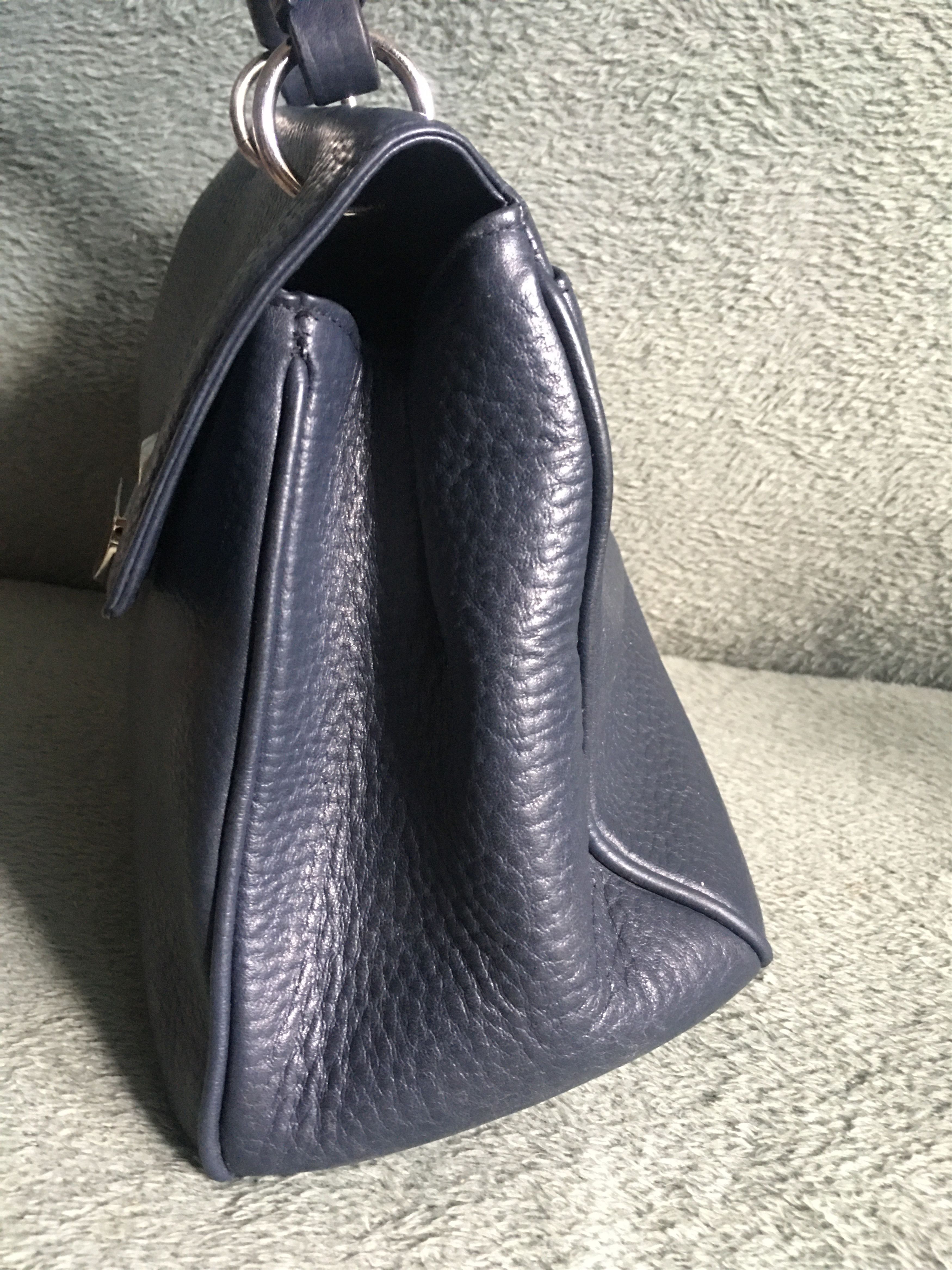 Bogner Bogner Blue Leather Bag Handbag Size ONE SIZE - 3 Thumbnail