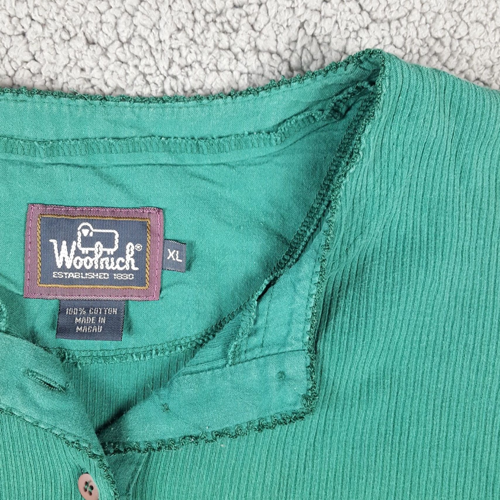 Vintage Vintage Woolrich Women's Polo Shirt XL Green 90s Casual Athletic Outdoor Golf Tennis Preppy Size XL / US 12-14 / IT 48-50 - 4 Thumbnail