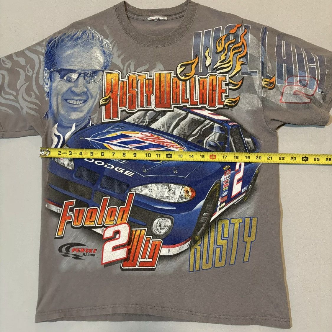 Vintage VTG 90s NASCAR Rusty Wallace All Over Print T-Shirt Miller L Size US L / EU 52-54 / 3 - 6 Thumbnail