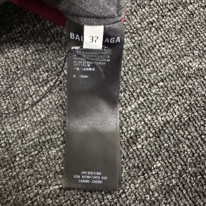 Balenciaga Balenciaga size 37 SS21 Black and Red Plaid Patchwork Embro Size US M / EU 48-50 / 2 - 7 Thumbnail