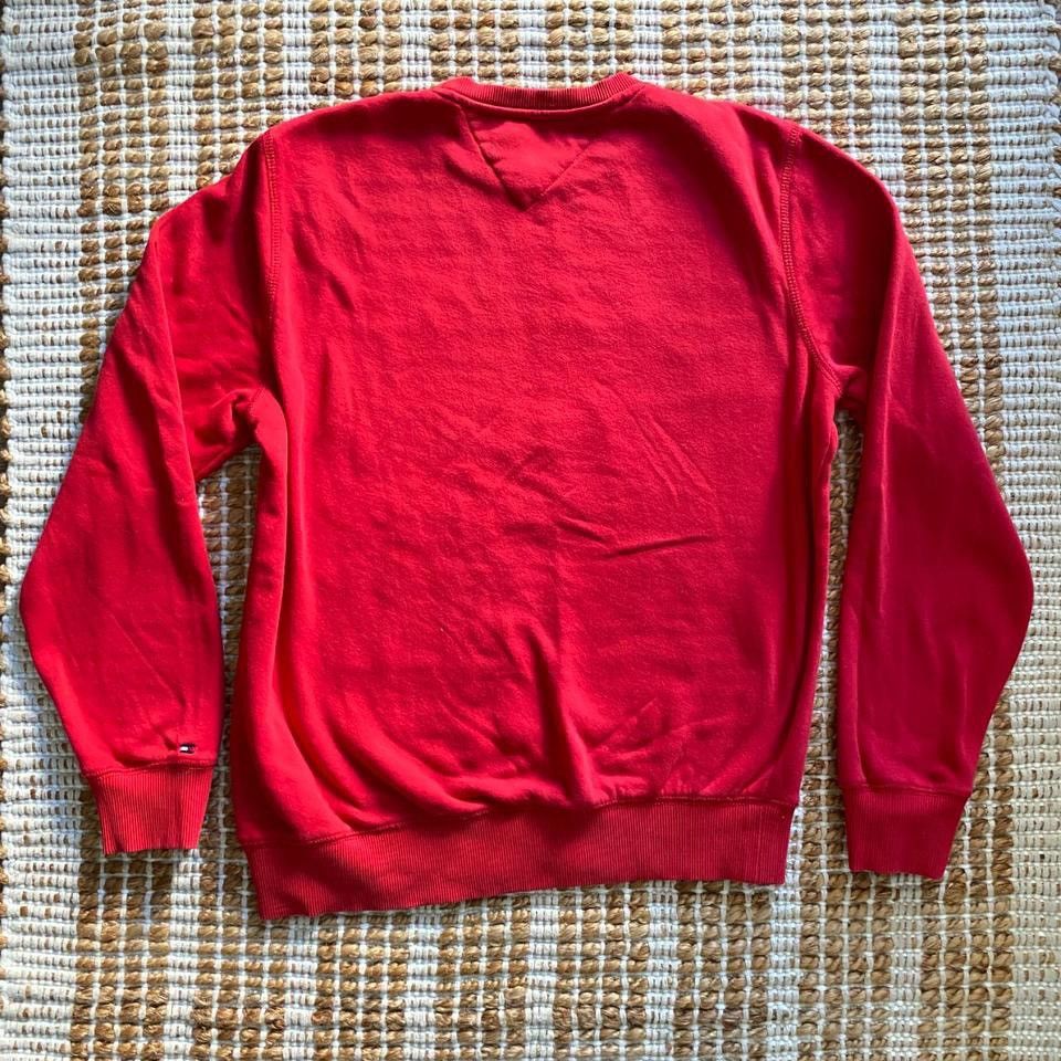 Tommy Hilfiger Brand New Tommy Hilfiger Red Sweater with Embroidered Logo Size S / US 4 / IT 40 - 4 Thumbnail